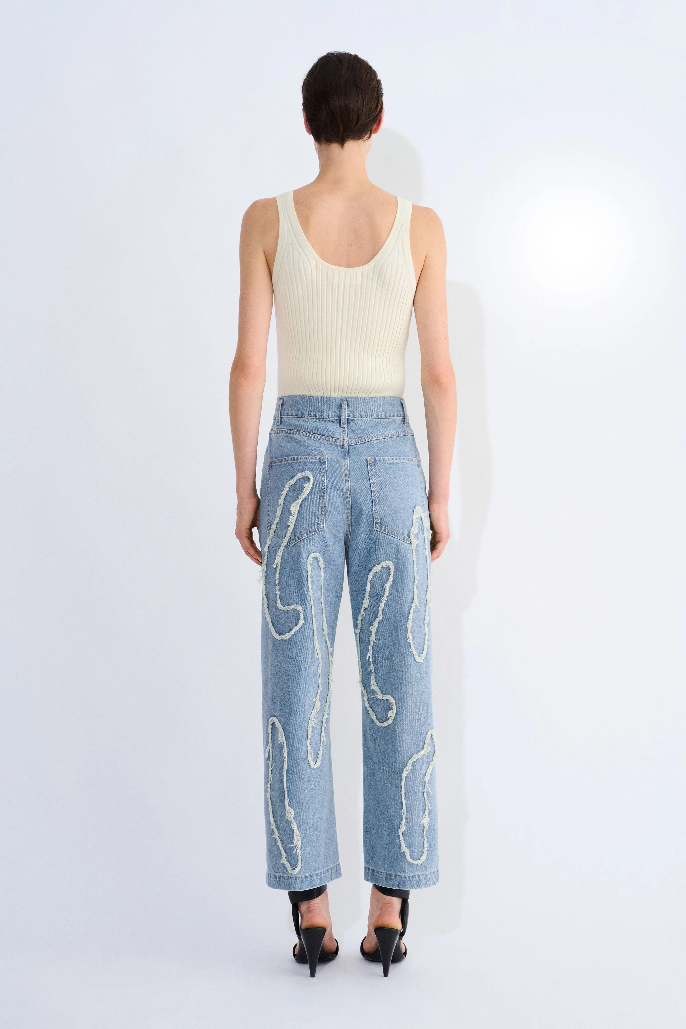 Pelanac Patchwork Denim Pants sold by Christian Wijnants product image thumbnail 4