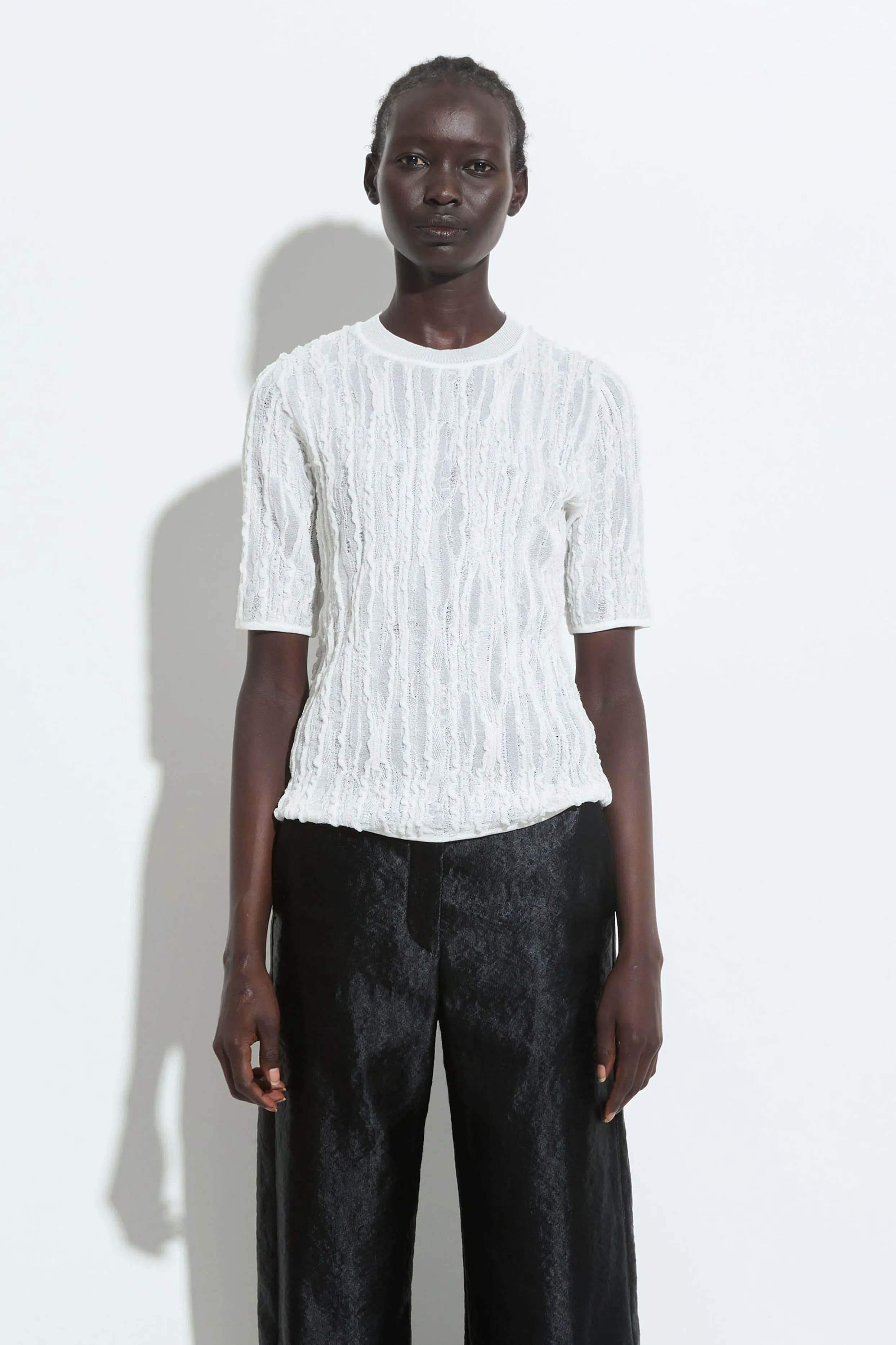Kibo Short Sleeve Knitted Top sold by Christian Wijnants