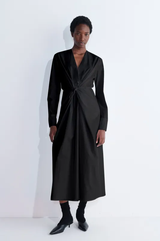 Darkah Long Sleeve Knot Dress made by Christian Wijnants