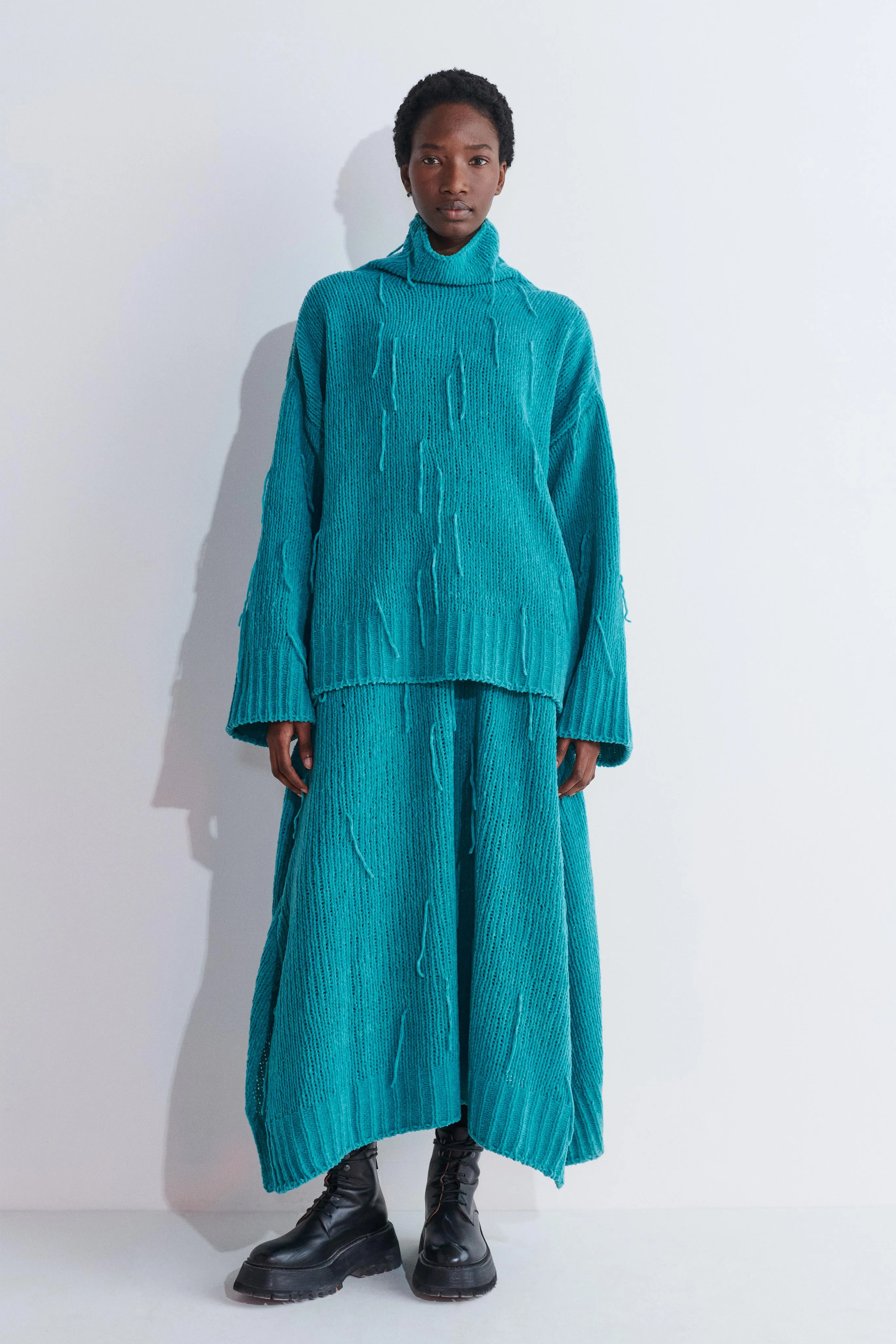 Kyve Oversized Sweater With Fringes sold by Christian Wijnants