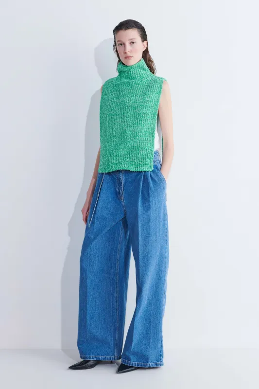 Kuxi Half Cardigan Rib Collar made by Christian Wijnants