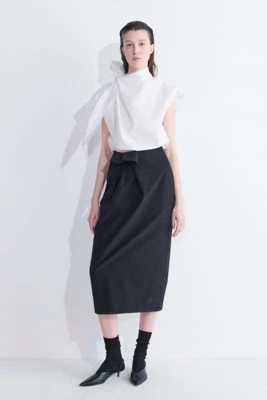 Salar Pencil Skirt With Drape Detail sold by Christian Wijnants