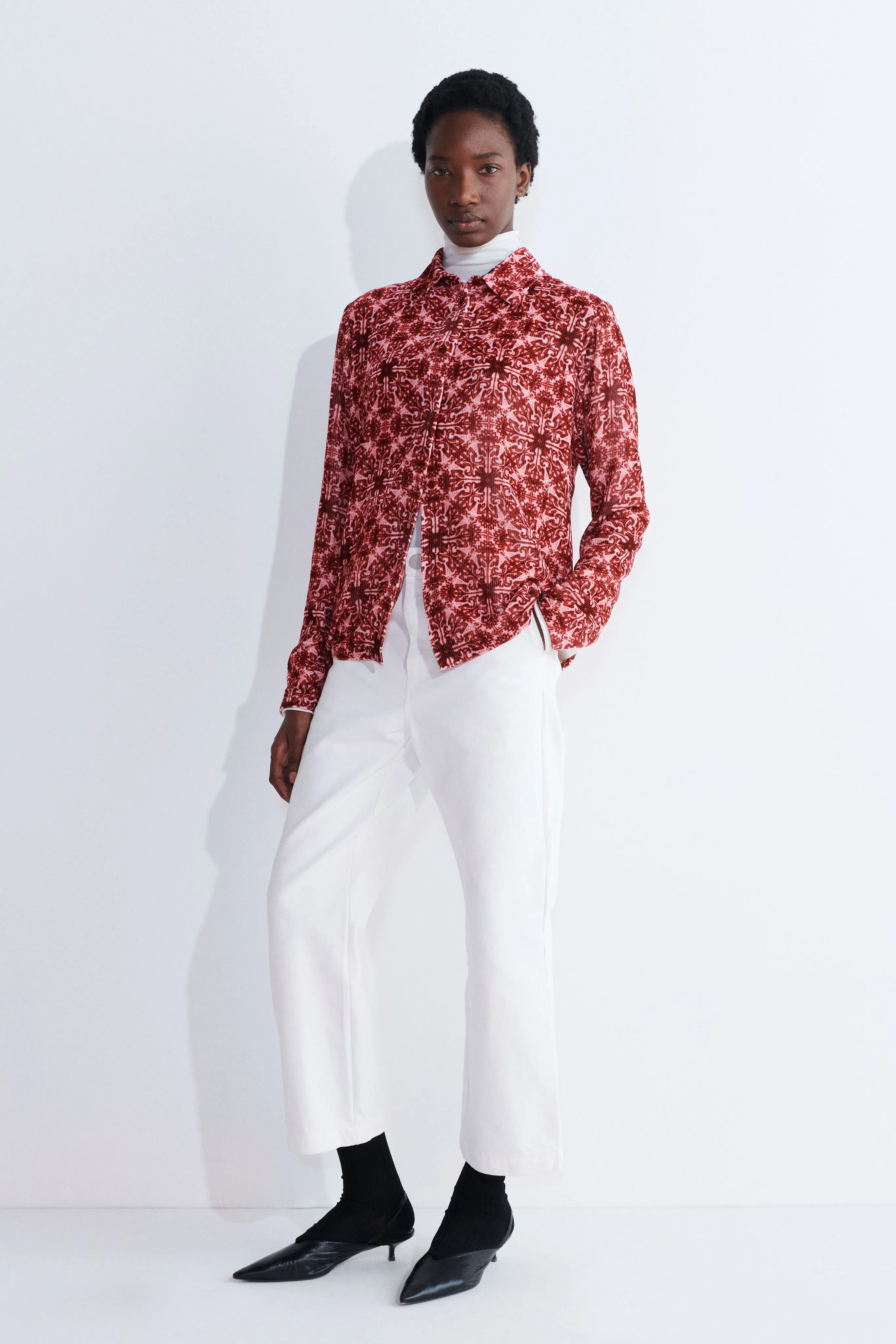 Tehli Fluid Button Down Shirt sold by Christian Wijnants product image thumbnail 2