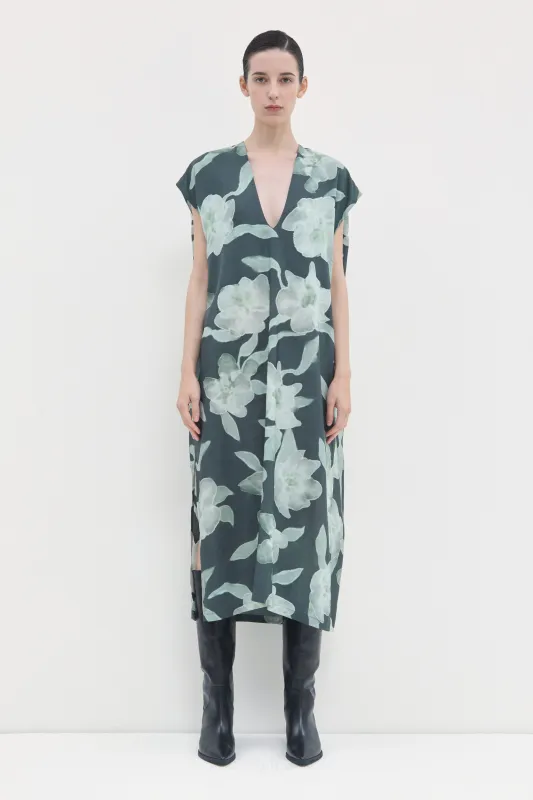 Deralos Printed Silk Dress made by Christian Wijnants