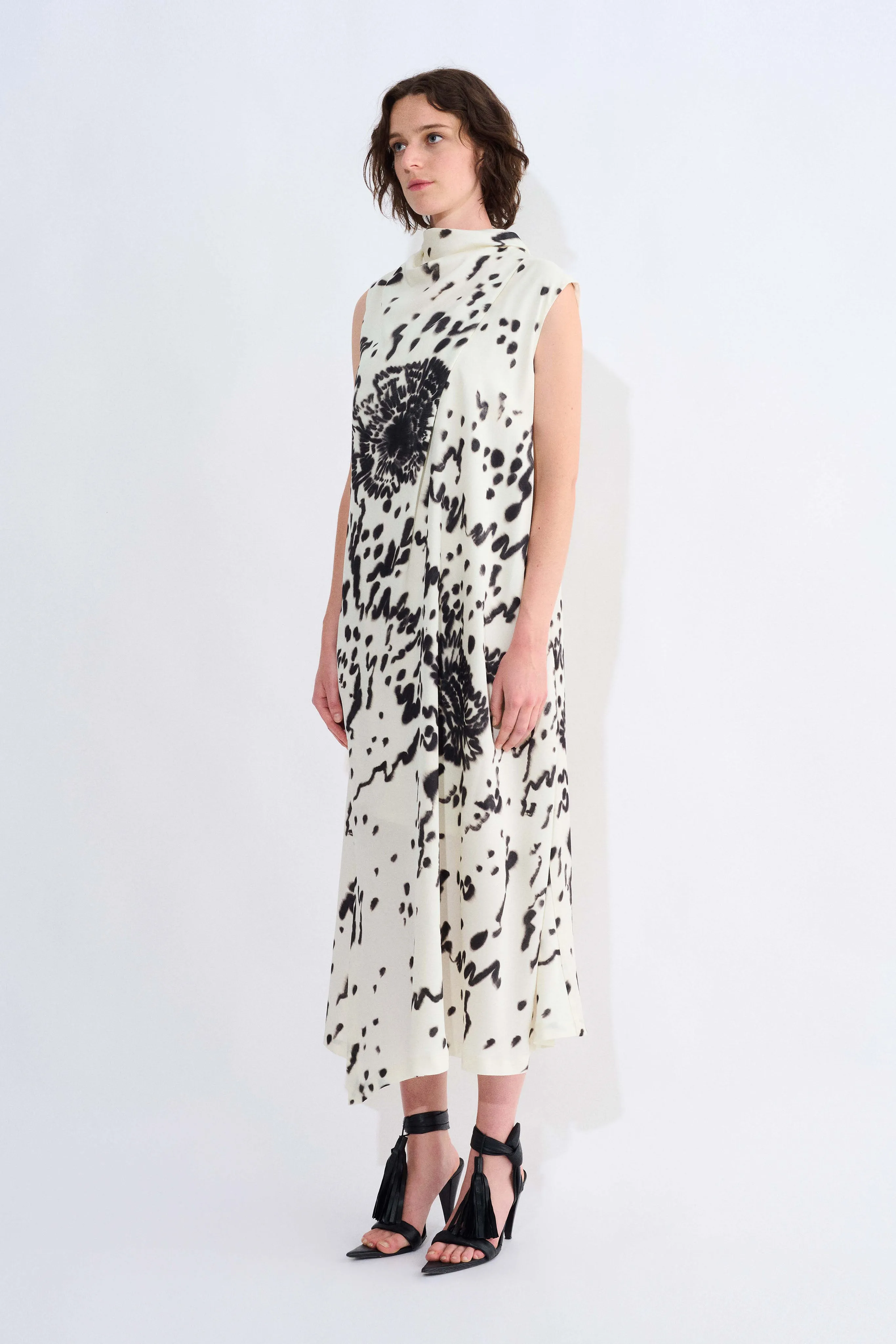 Dinari Sleeveless Dress With Draped Collar sold by Christian Wijnants product image thumbnail 2