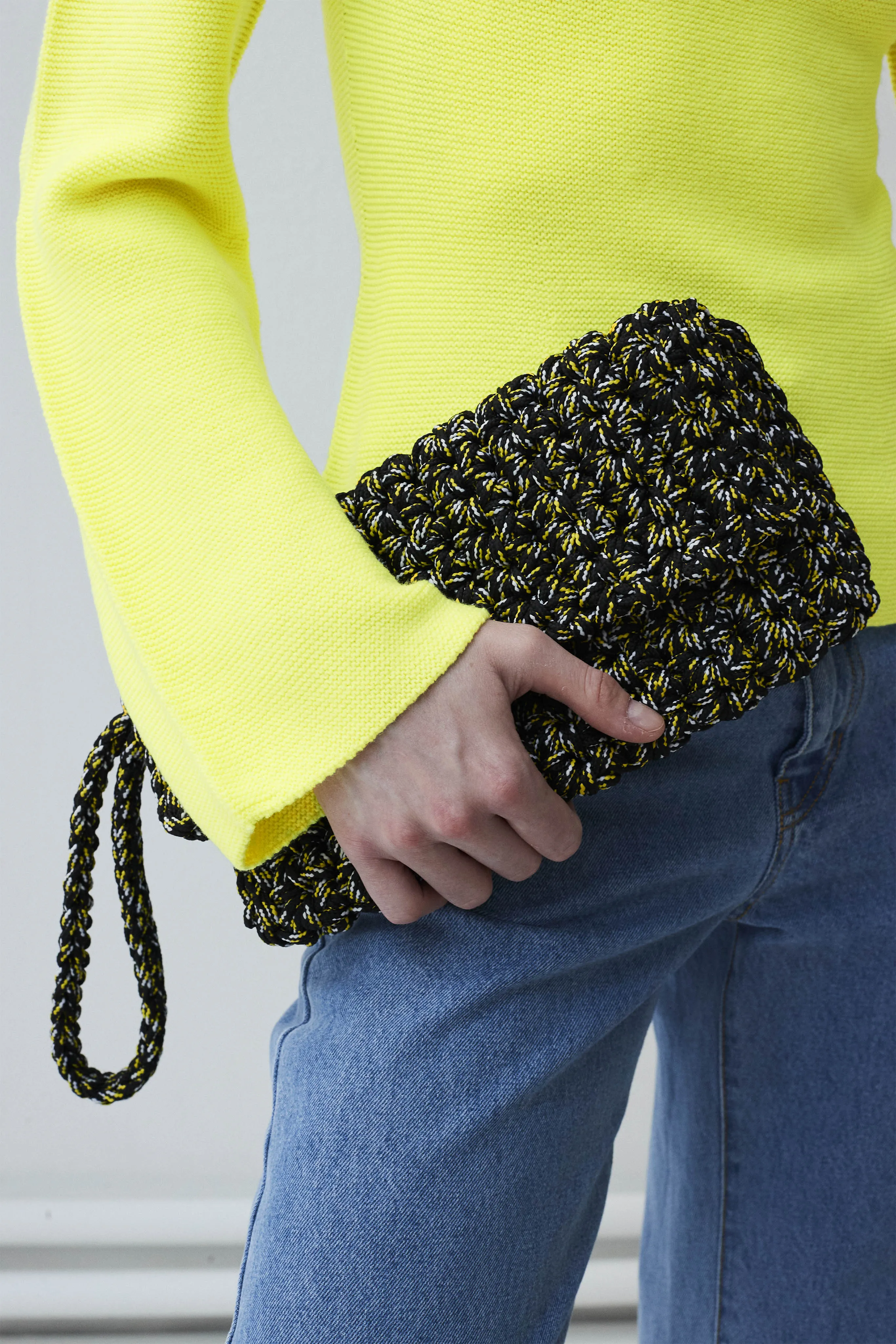 Alia crochet clutch sold by Christian Wijnants