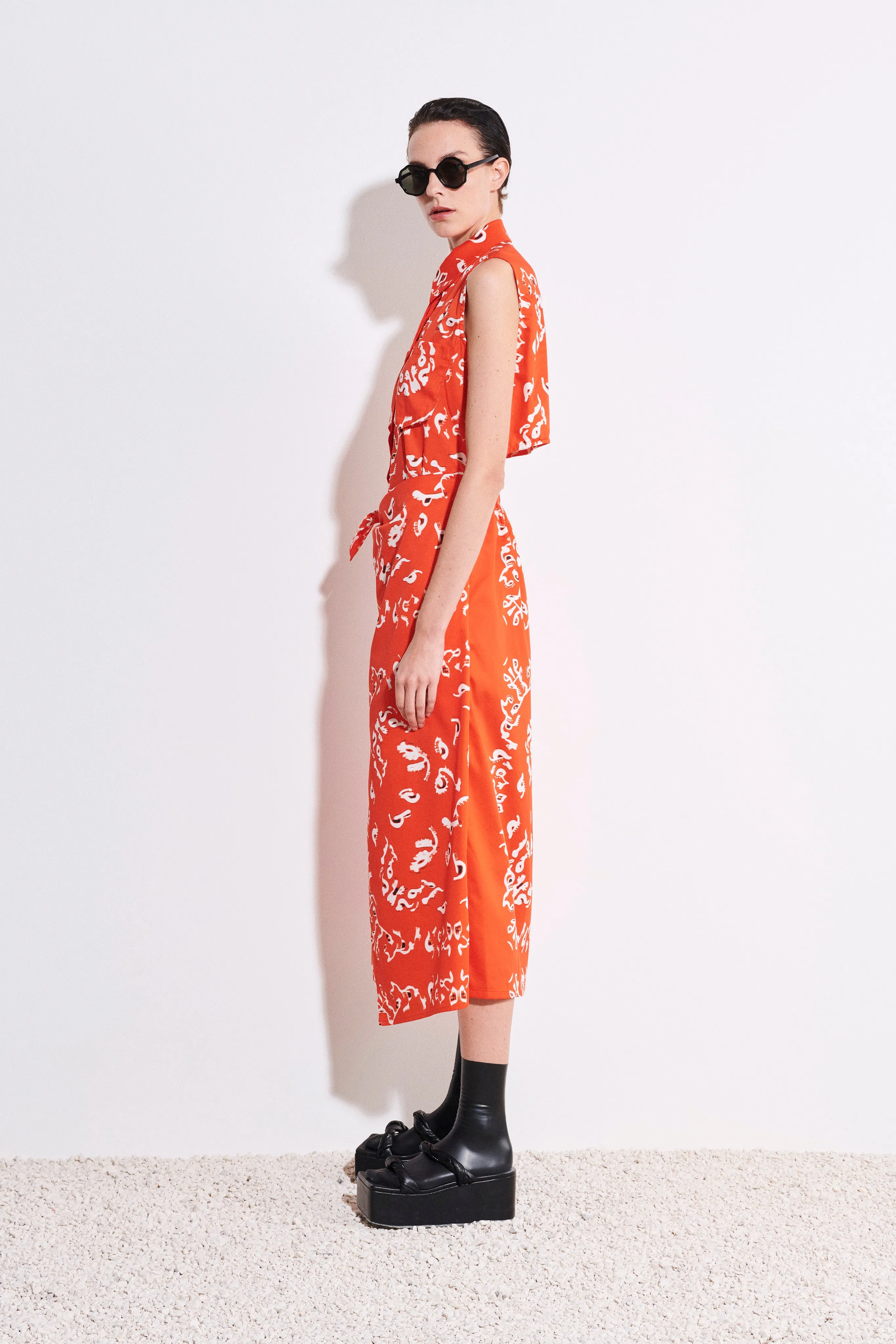 Dofida Sleeveless Wrap Dress sold by Christian Wijnants product image thumbnail 2