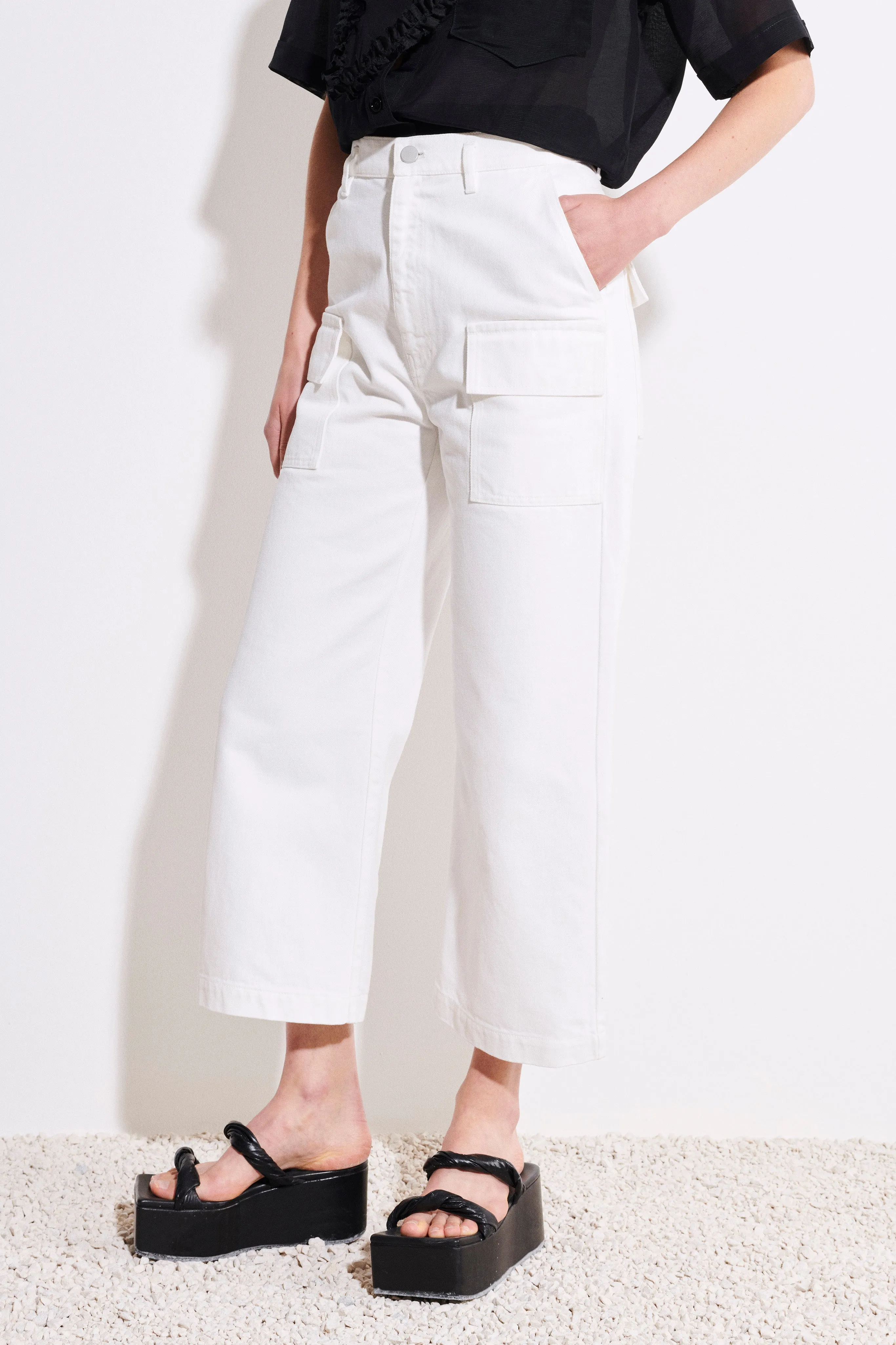 Paya Cropped Denim Trousers sold by Christian Wijnants product image thumbnail 5