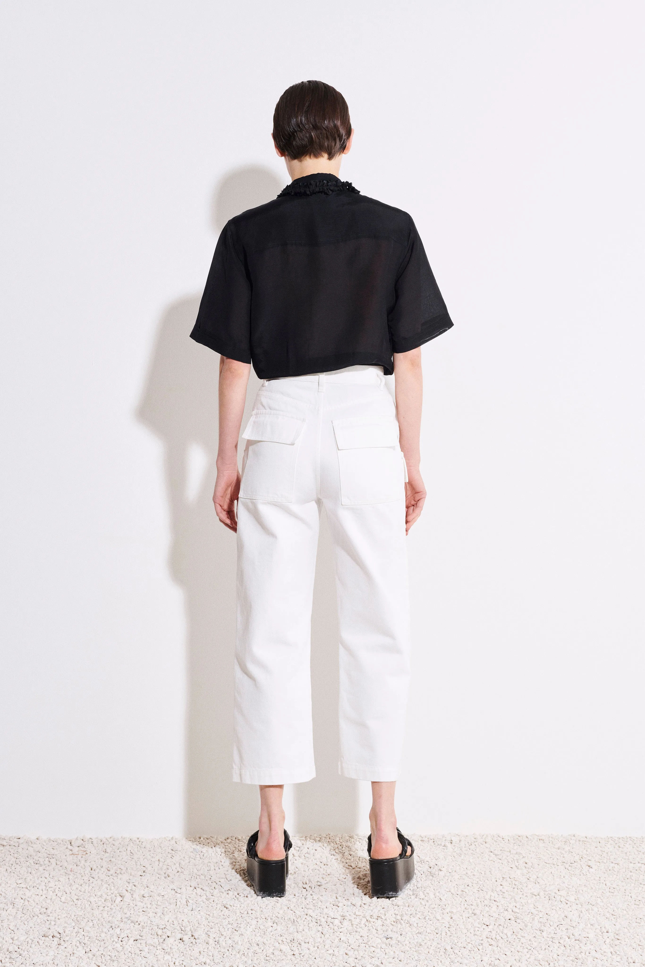 Paya Cropped Denim Trousers sold by Christian Wijnants product image thumbnail 4
