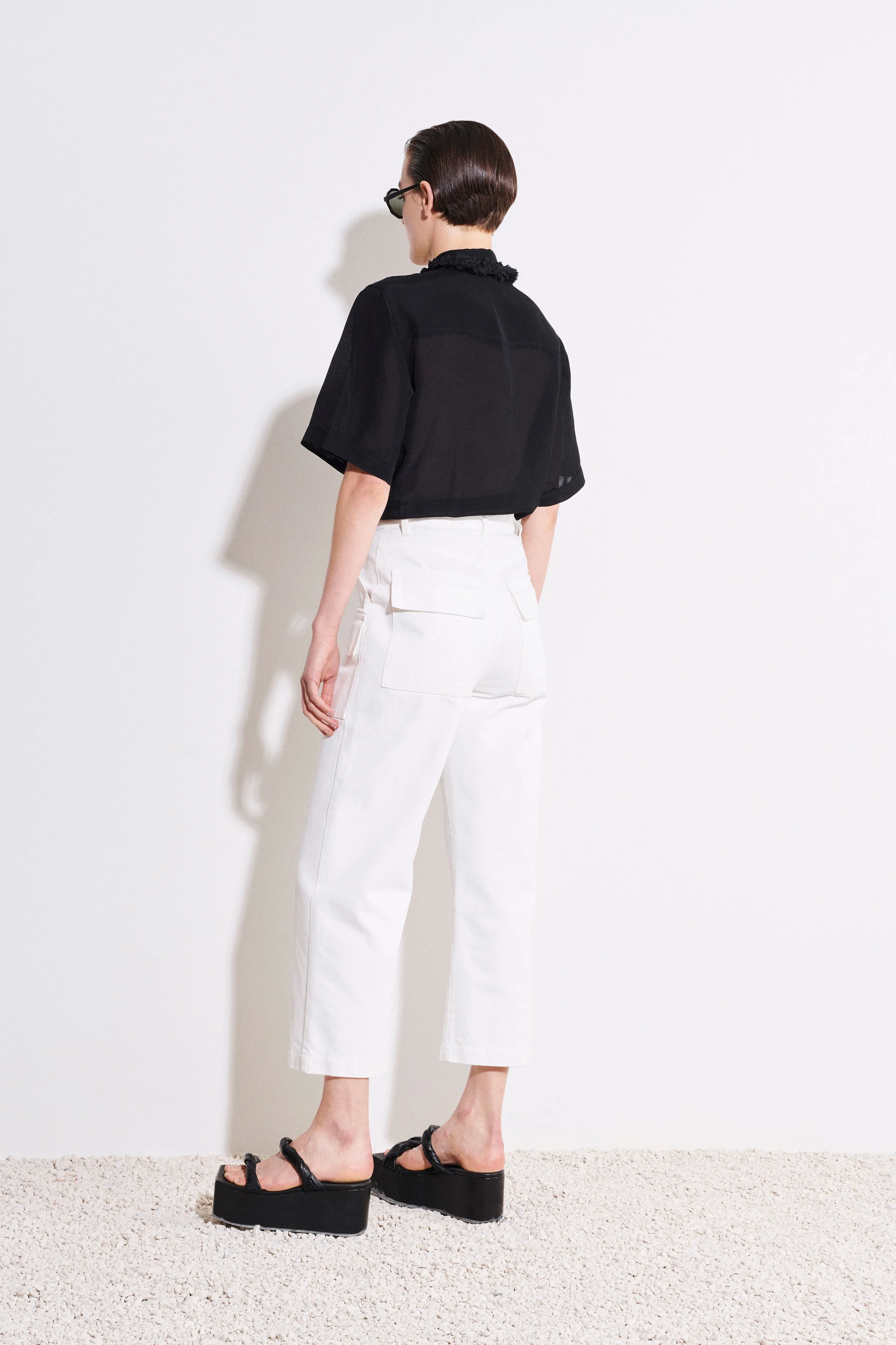 Paya Cropped Denim Trousers sold by Christian Wijnants product image thumbnail 3