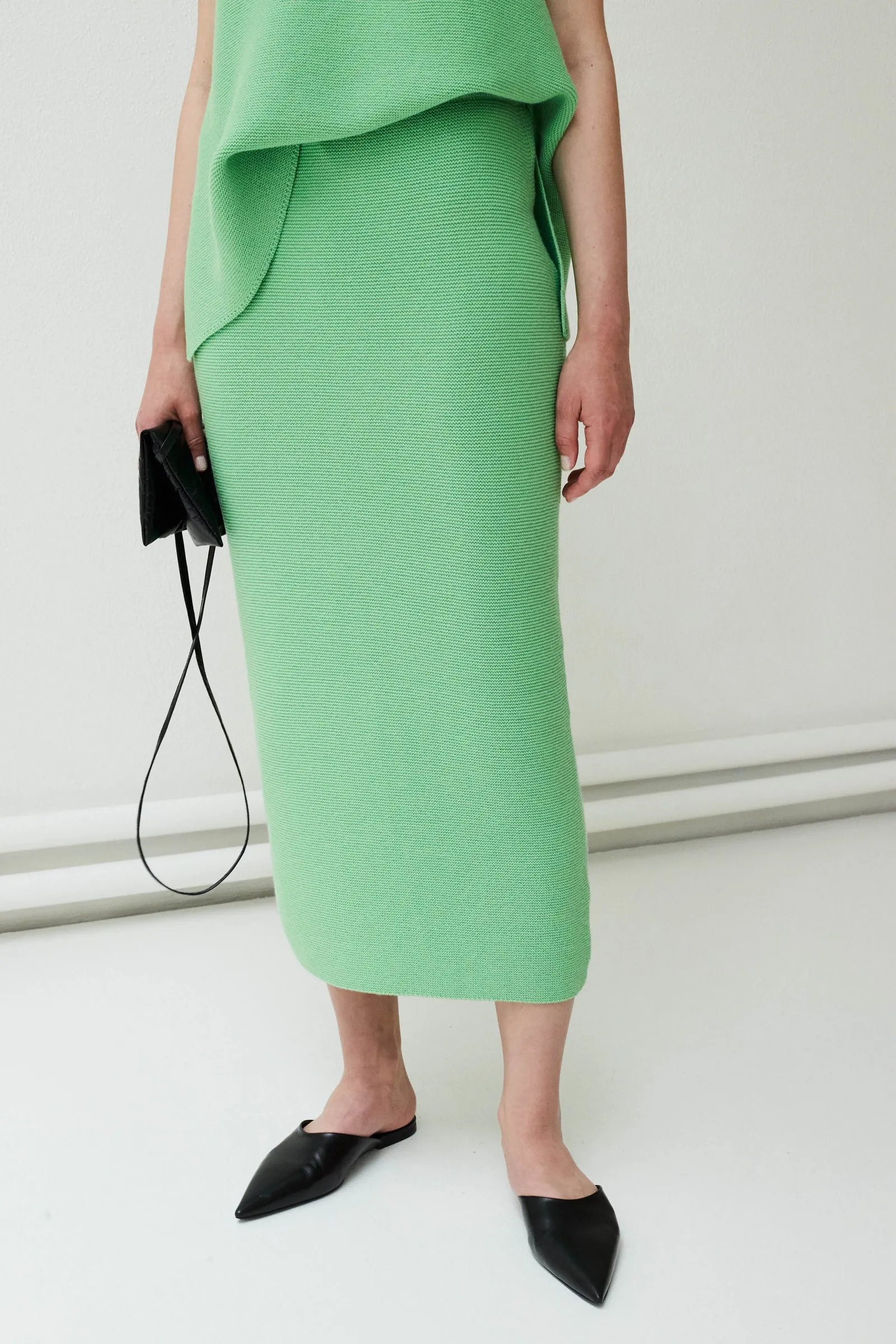Krok whole garment knitted long skirt sold by Christian Wijnants product image thumbnail 4