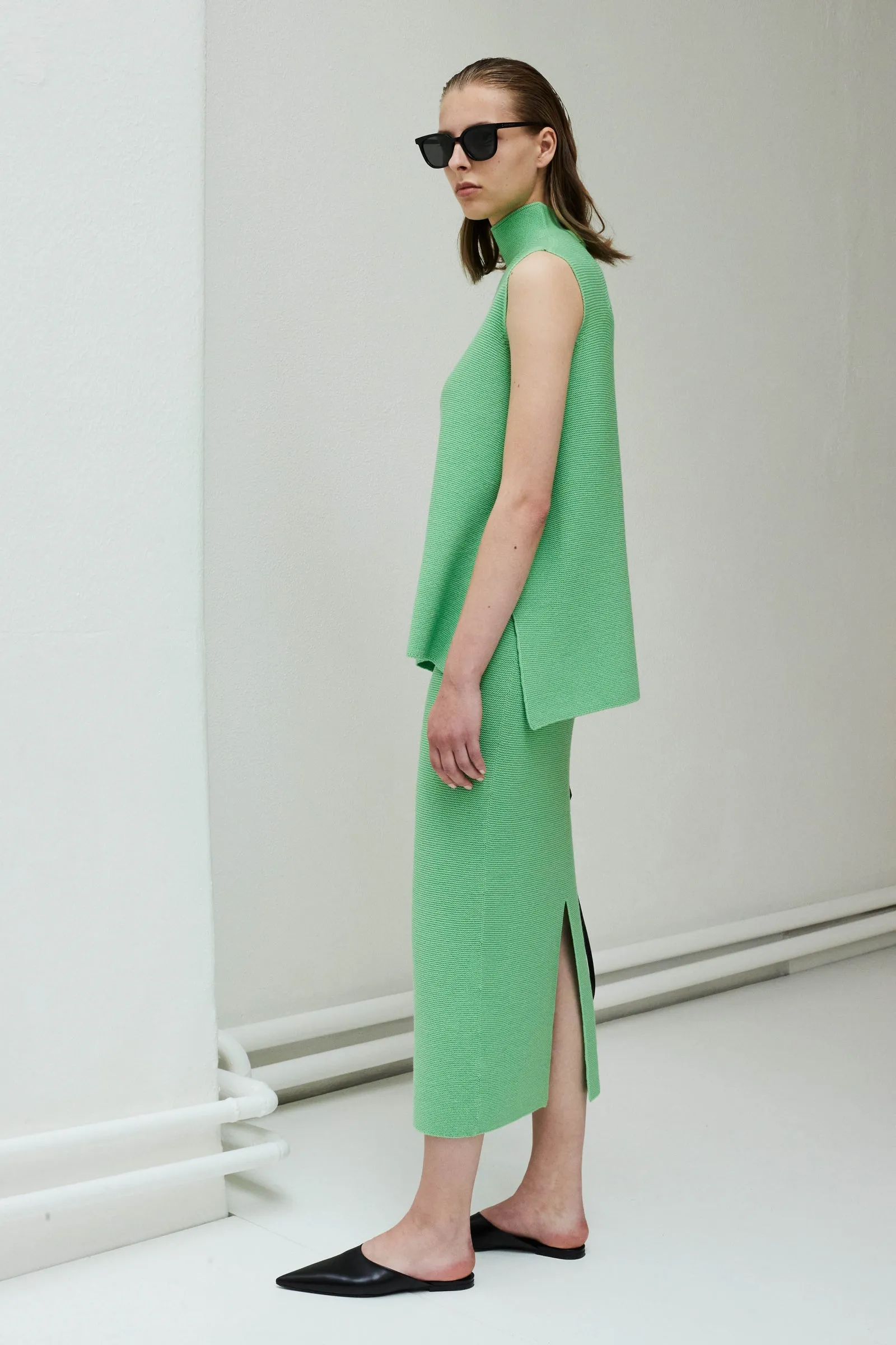 Krok whole garment knitted long skirt sold by Christian Wijnants product image thumbnail 3