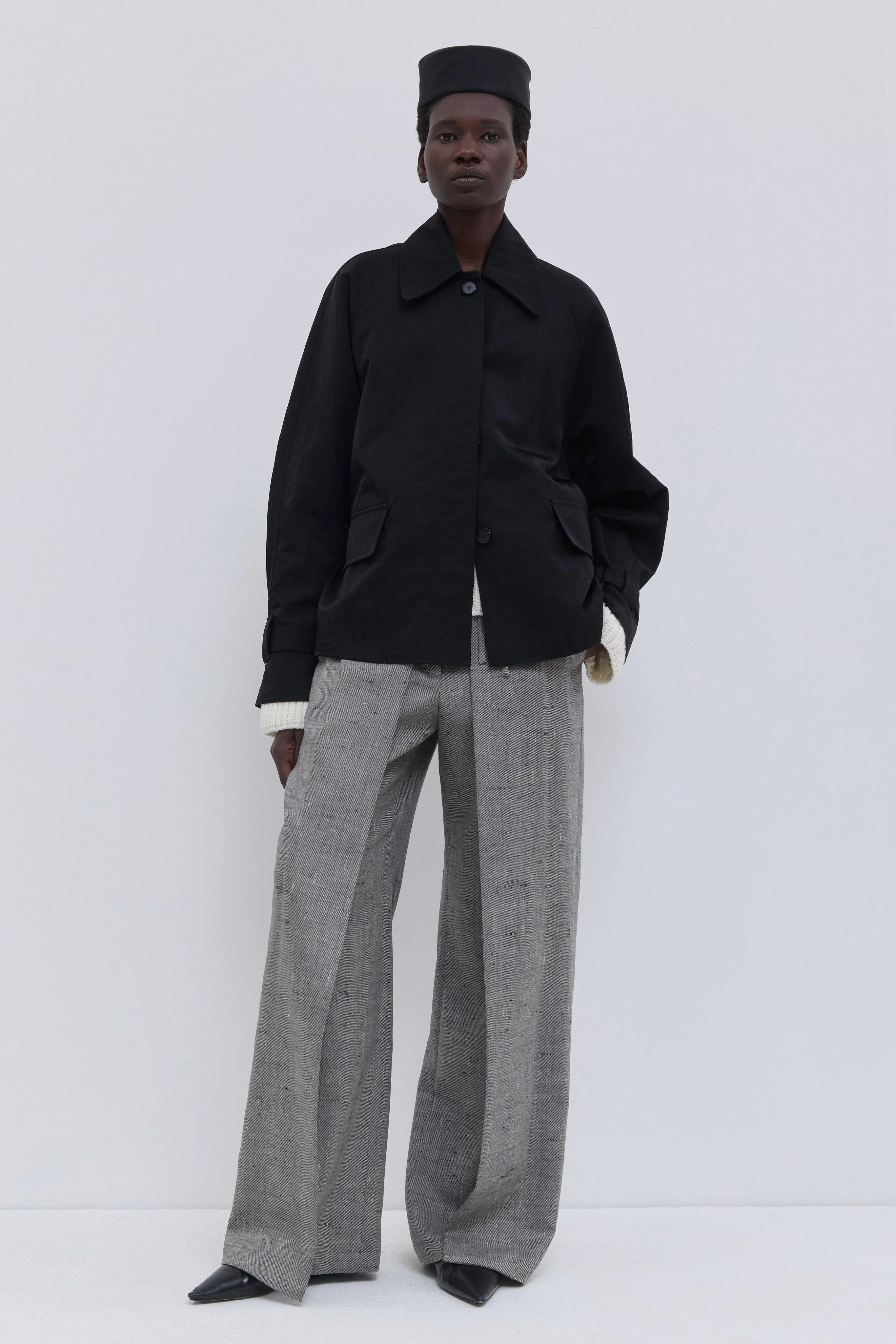Jirami Raglan-Sleeve Jacket with Collar sold by Christian Wijnants product image thumbnail 4