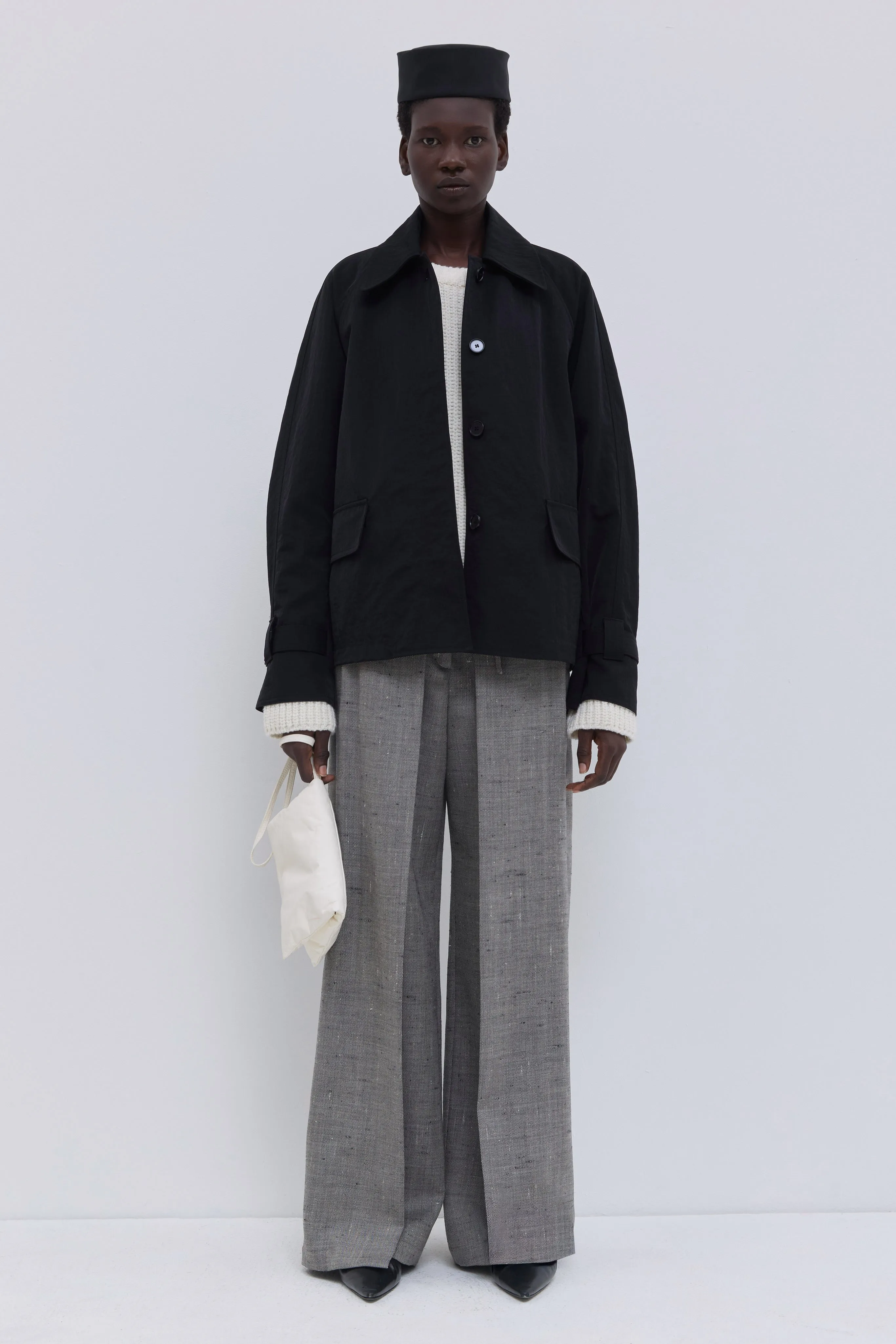 Jirami Raglan-Sleeve Jacket with Collar sold by Christian Wijnants