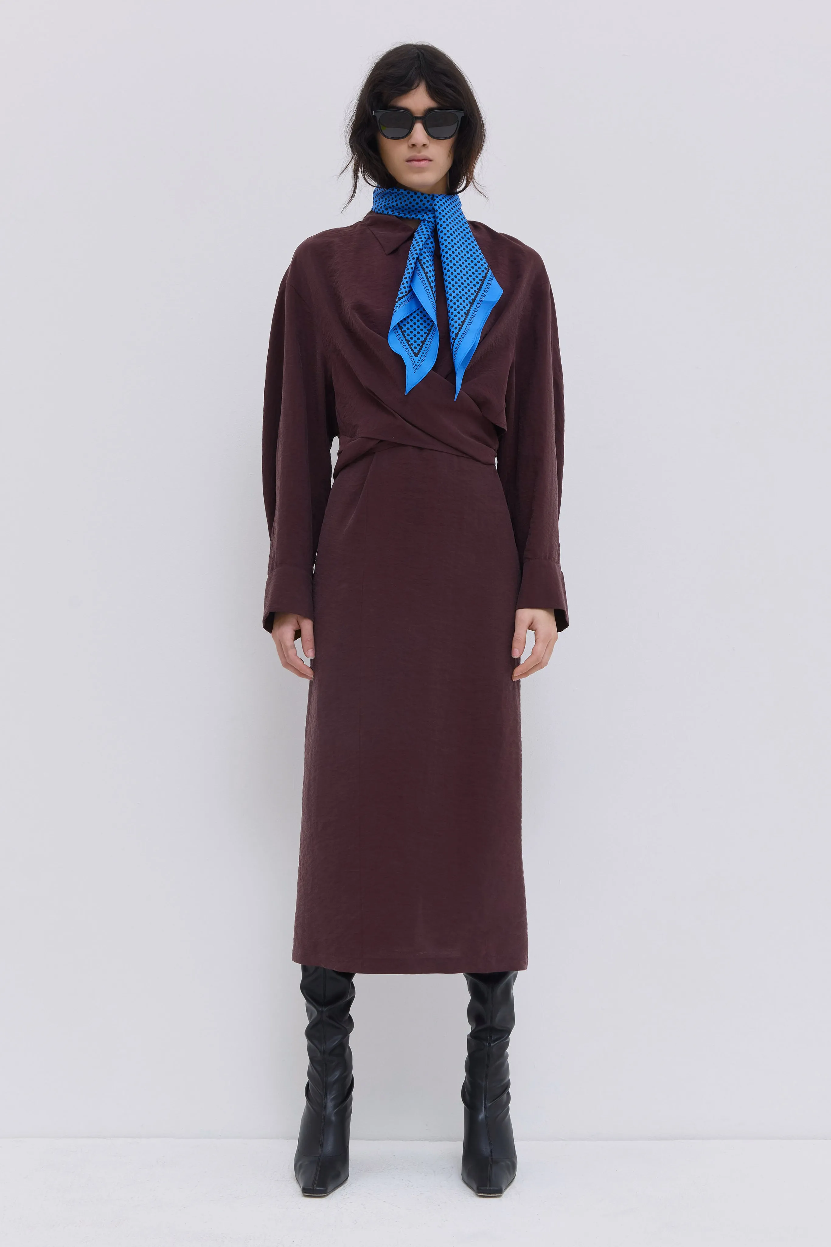 Delphi Draped Shirt Dress sold by Christian Wijnants product image thumbnail 4