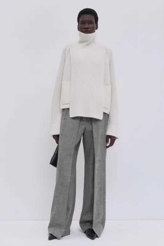 Kawsar Ribbed Knit Bib made by Christian Wijnants