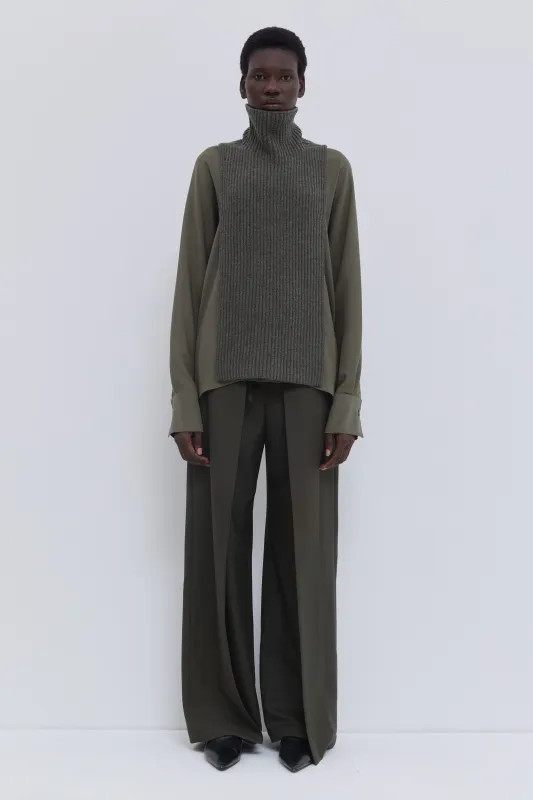 Kawsar Ribbed Knit Bib made by Christian Wijnants