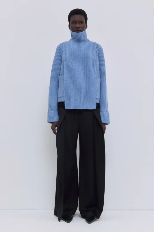 Kawsar Ribbed Knit Bib made by Christian Wijnants