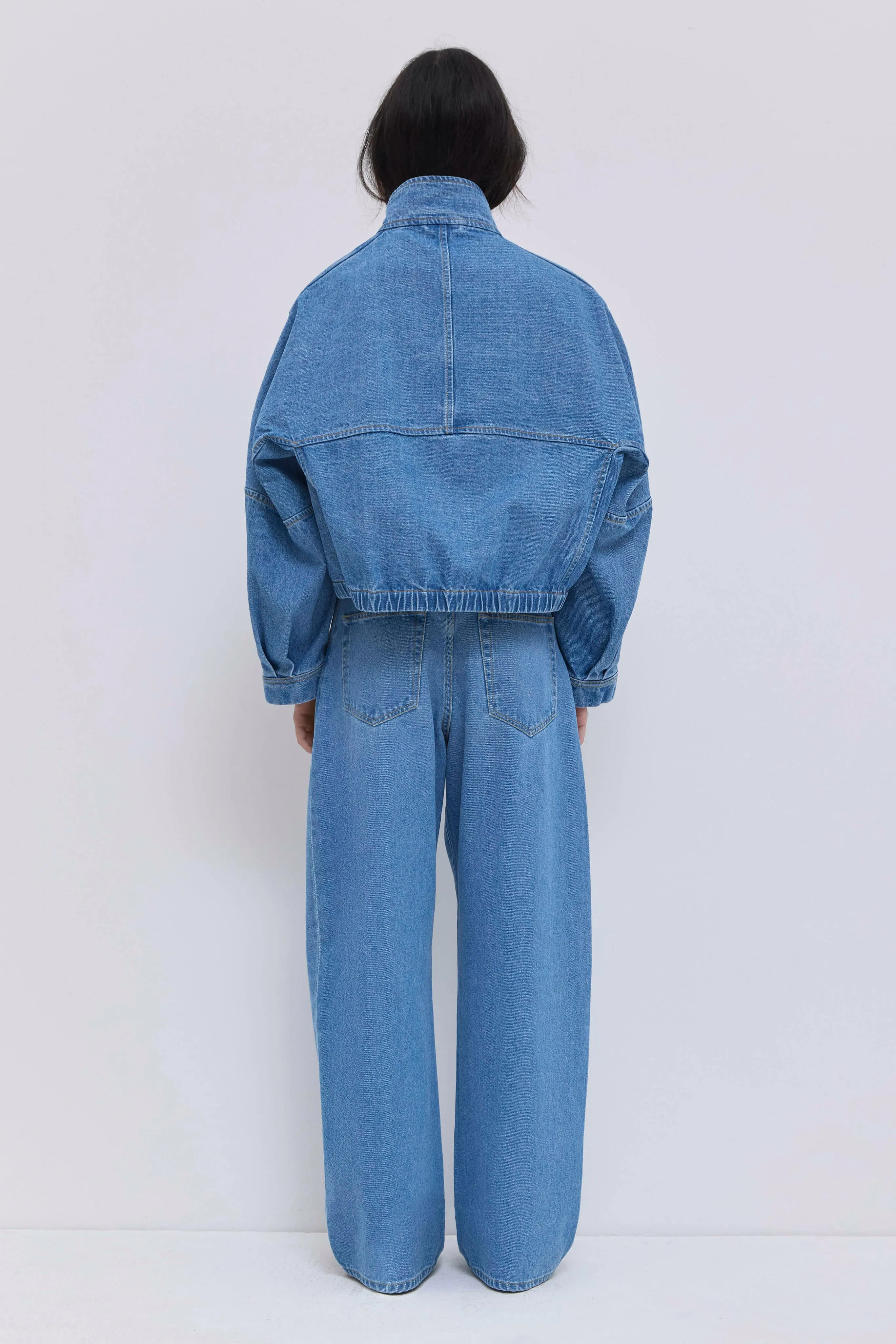 Jola Cropped Denim Jacket sold by Christian Wijnants product image thumbnail 5