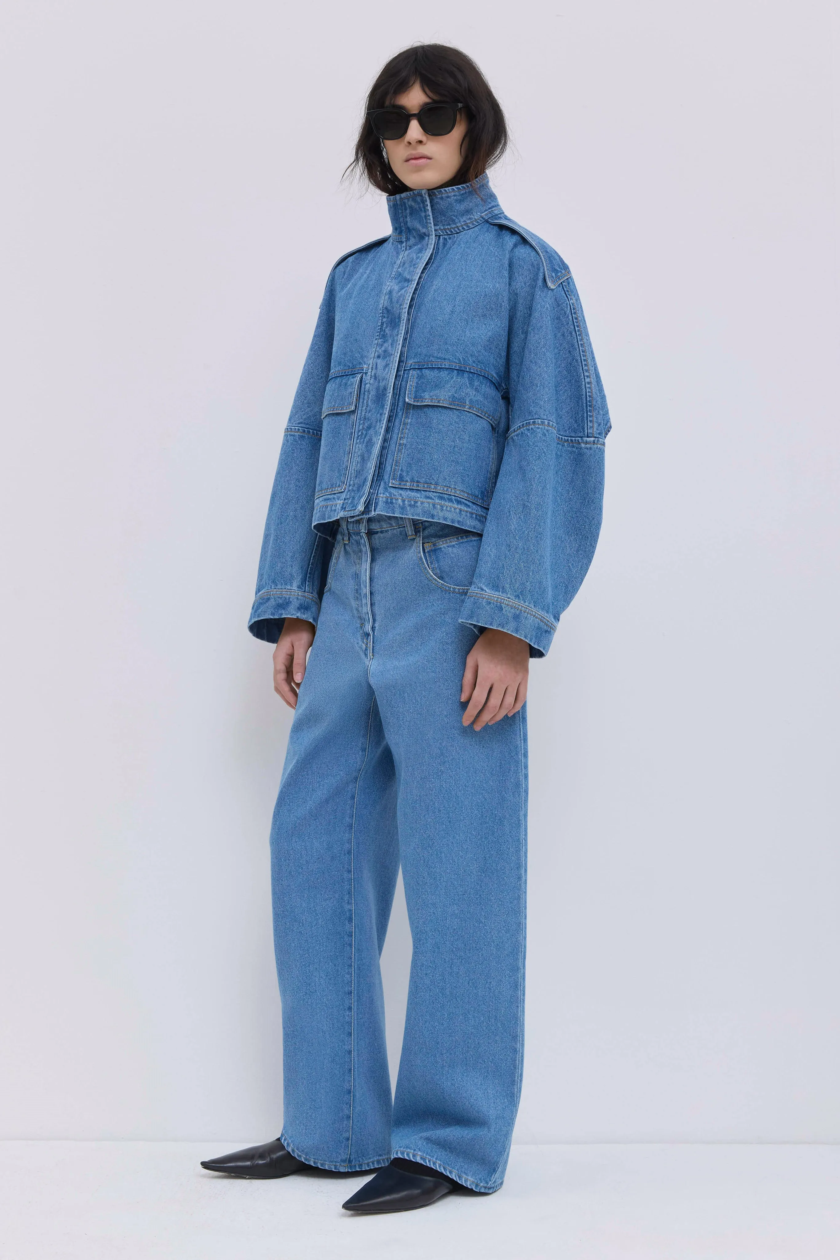 Jola Cropped Denim Jacket sold by Christian Wijnants product image thumbnail 2
