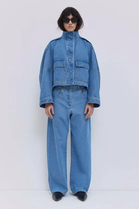 Jola Cropped Denim Jacket made by Christian Wijnants