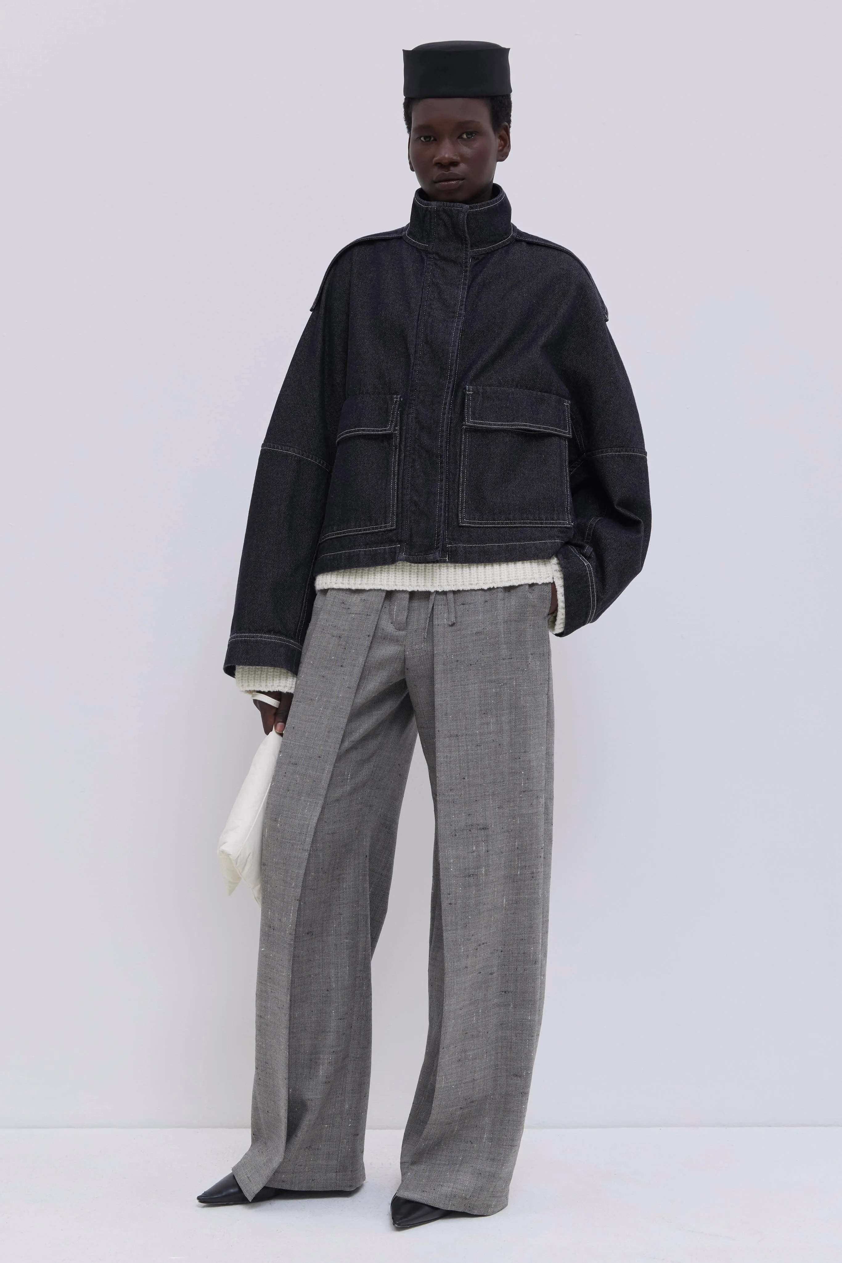 Jola Cropped Denim Jacket sold by Christian Wijnants product image thumbnail 2