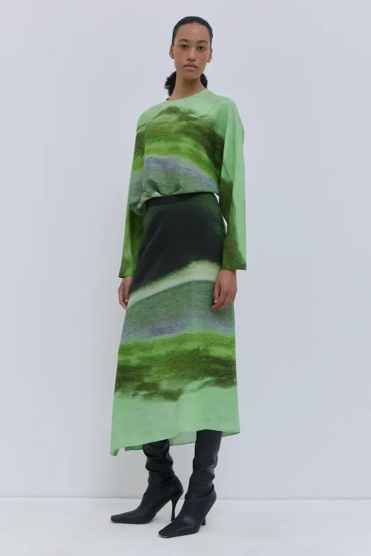 Sueza Printed Silk Skirt made by Christian Wijnants