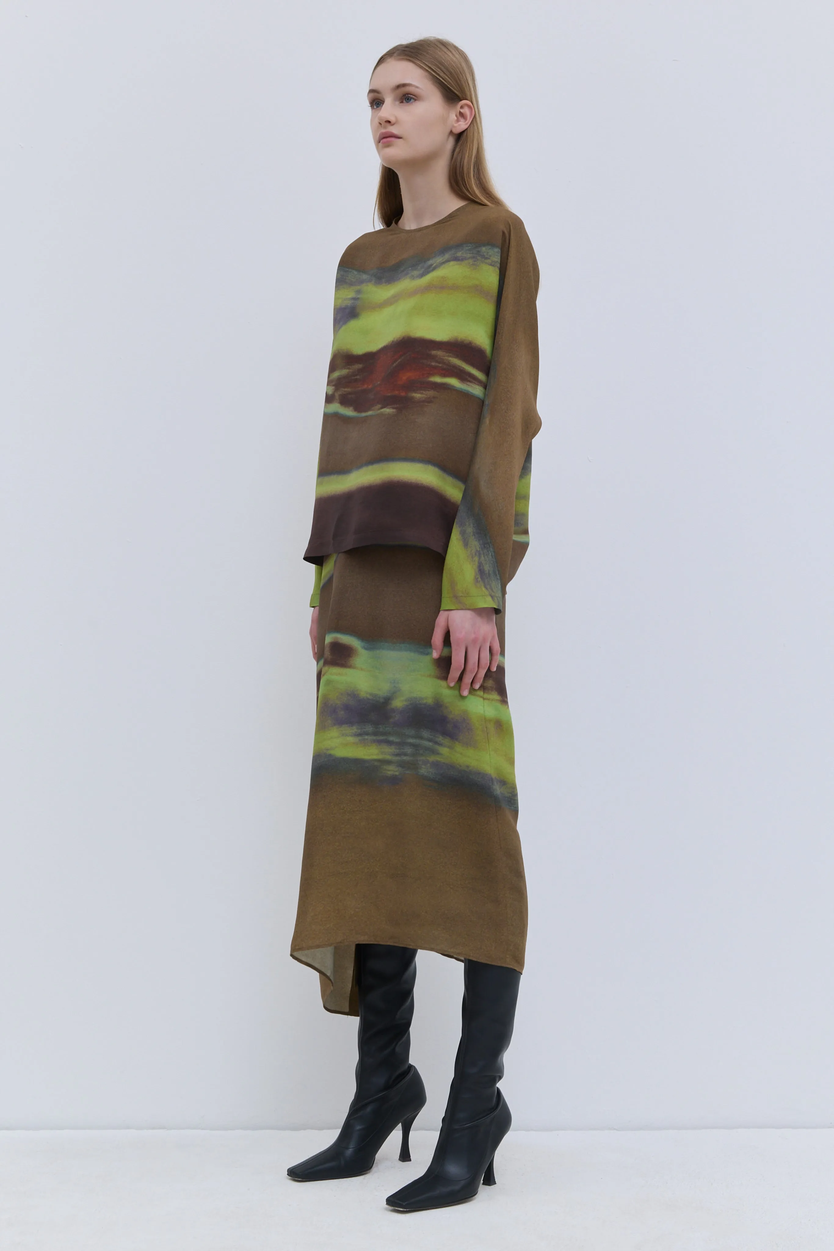 Tavax Silk Batwing Sleeve Top sold by Christian Wijnants product image thumbnail 2