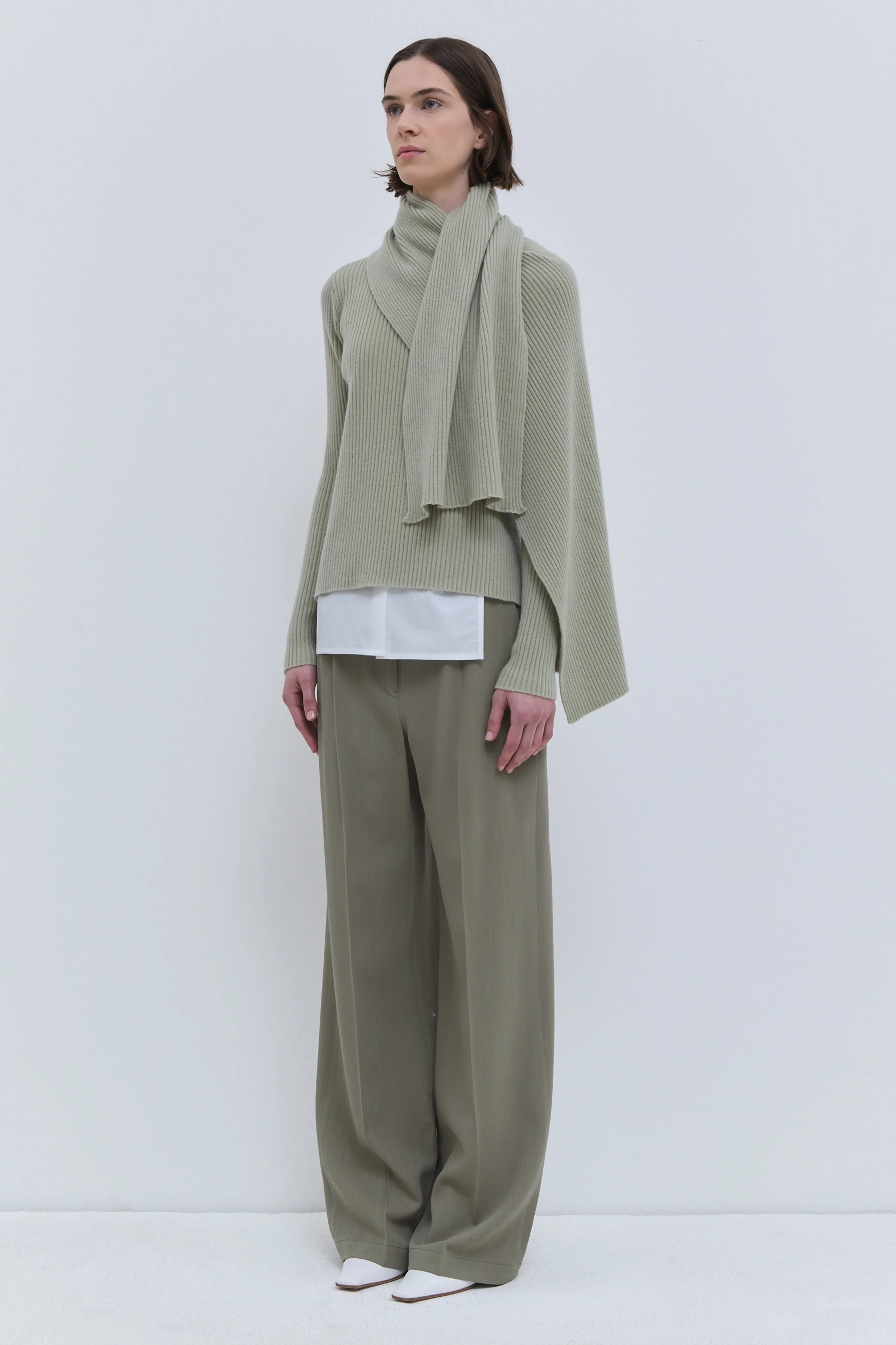 Kovira Ribbed Sweater with Scarf sold by Christian Wijnants product image thumbnail 3