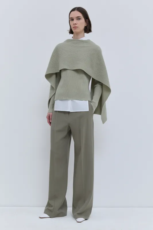Kovira Ribbed Sweater with Scarf made by Christian Wijnants