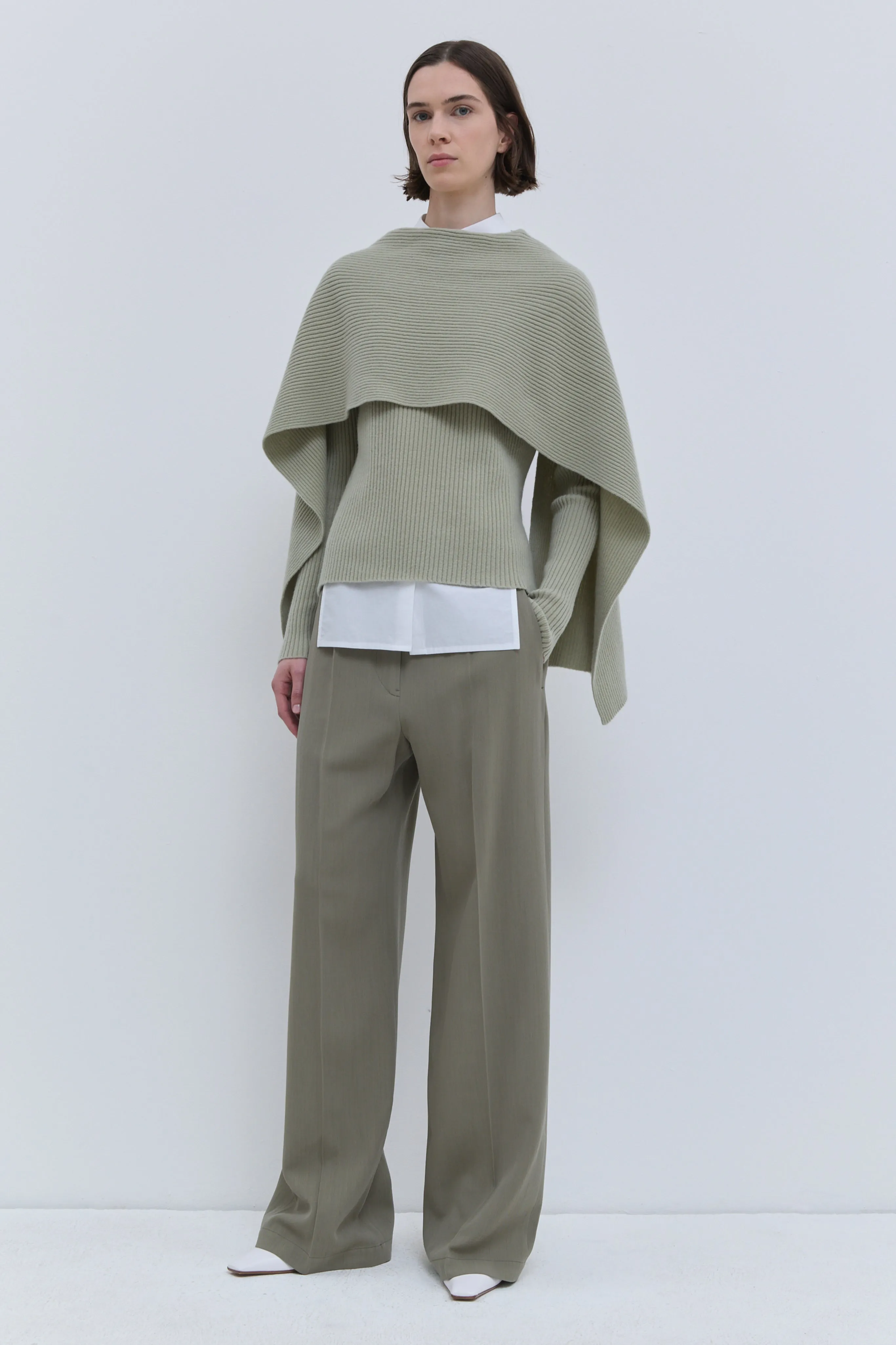 Kovira Ribbed Sweater with Scarf sold by Christian Wijnants