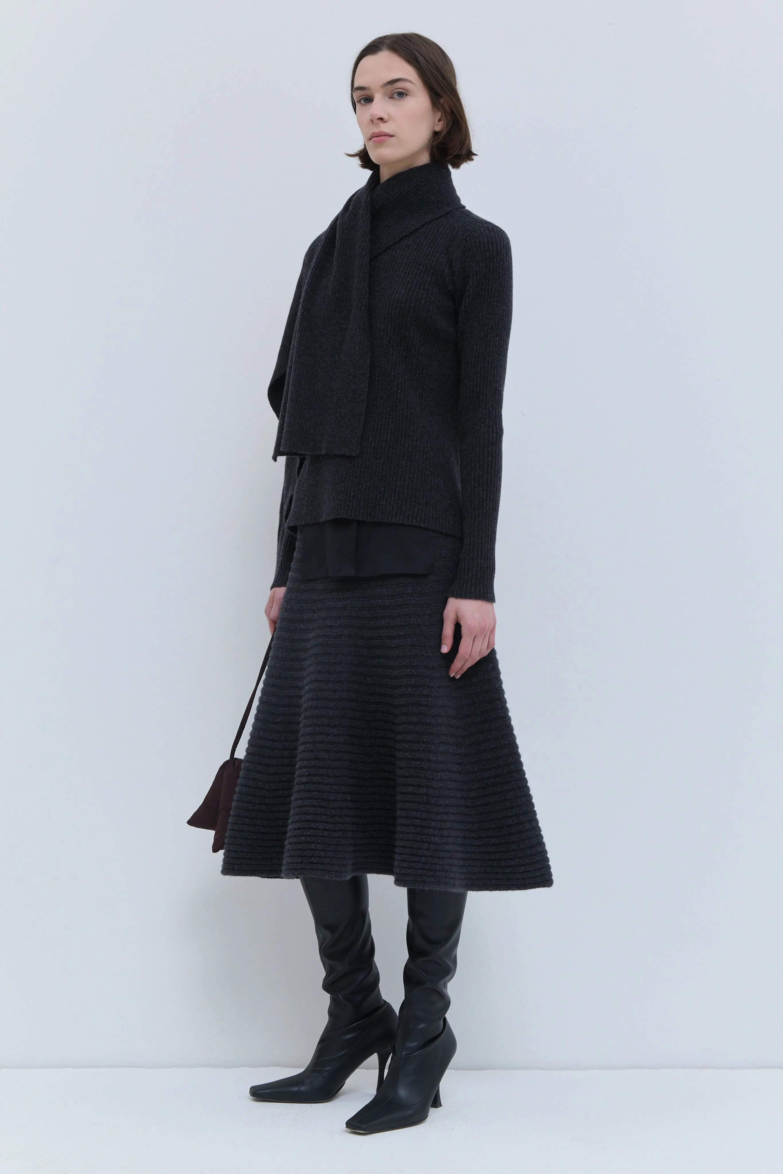 Kovira Ribbed Sweater with Scarf sold by Christian Wijnants product image thumbnail 2