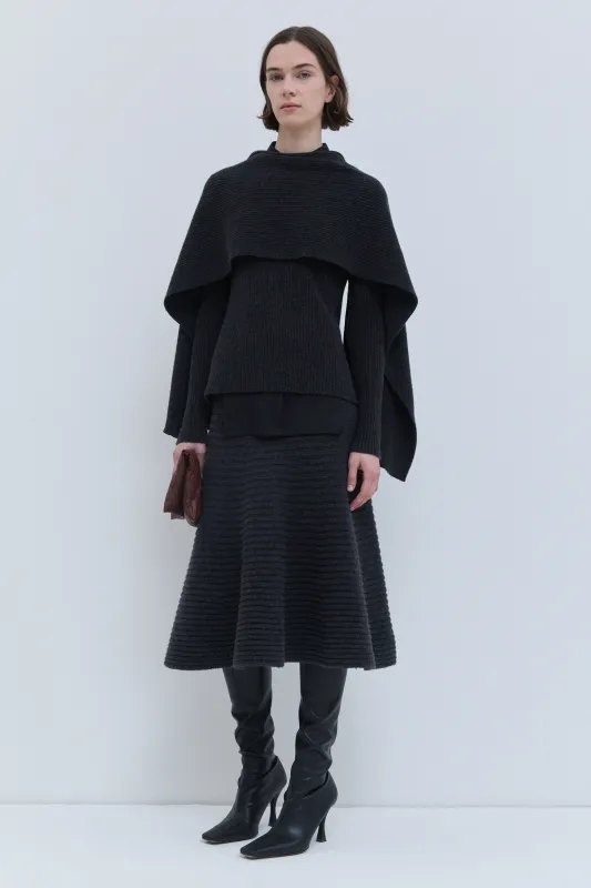 Kovira Ribbed Sweater with Scarf made by Christian Wijnants