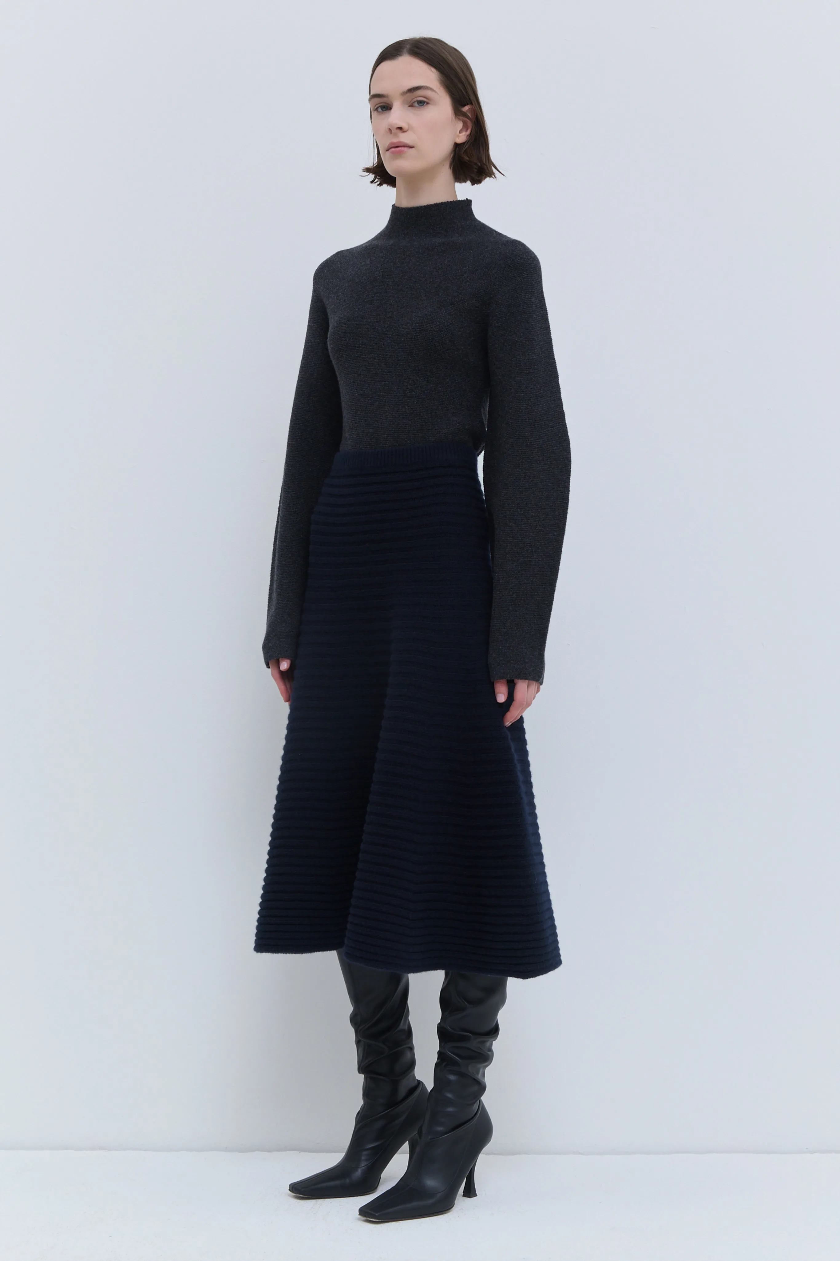 Kissira 3D Ribbed Knit Skirt sold by Christian Wijnants product image thumbnail 3