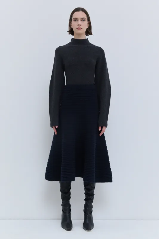 Kissira 3D Ribbed Knit Skirt made by Christian Wijnants