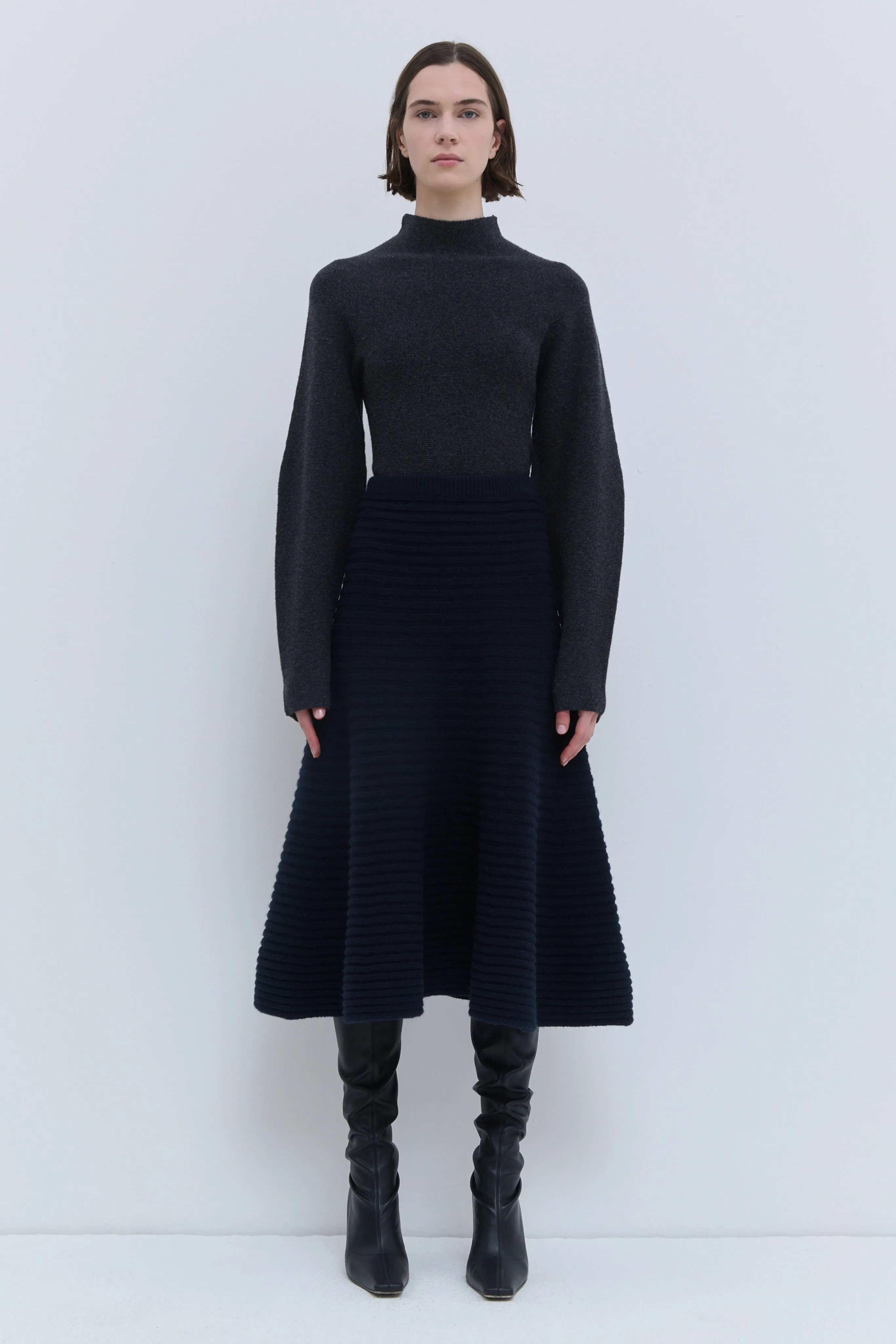Kissira 3D Ribbed Knit Skirt sold by Christian Wijnants