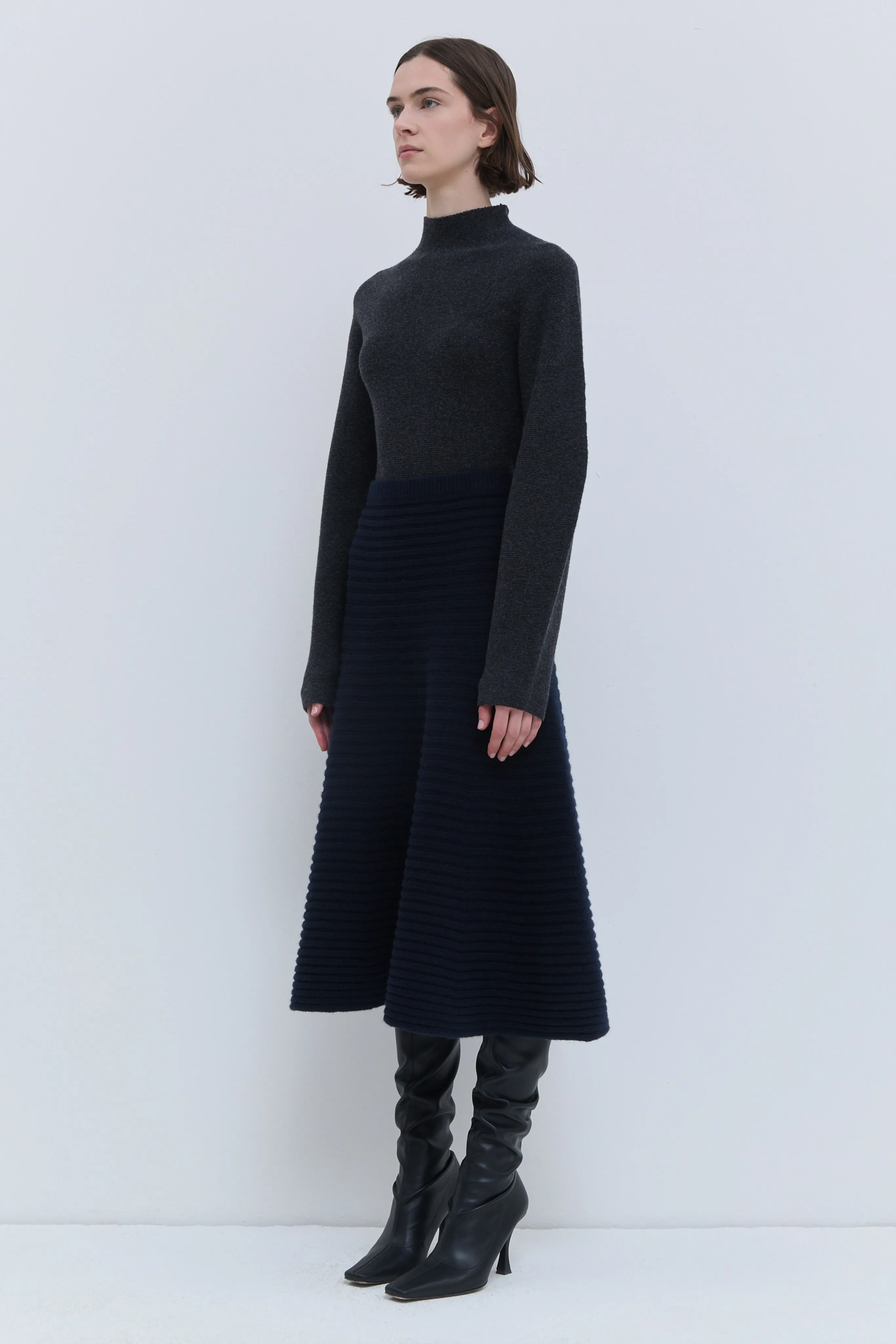 Kissira 3D Ribbed Knit Skirt sold by Christian Wijnants product image thumbnail 2