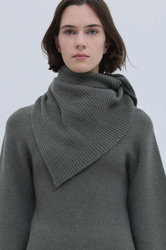 Kiko Triangle Ribbed Scarf made by Christian Wijnants