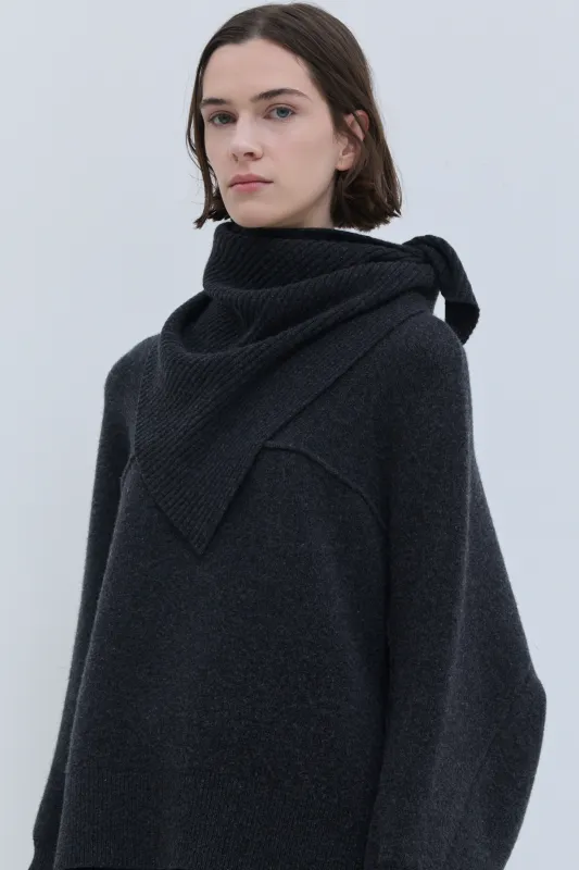 Kiko Triangle Ribbed Scarf made by Christian Wijnants