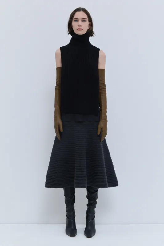 Kawsar Ribbed Knit Bib made by Christian Wijnants