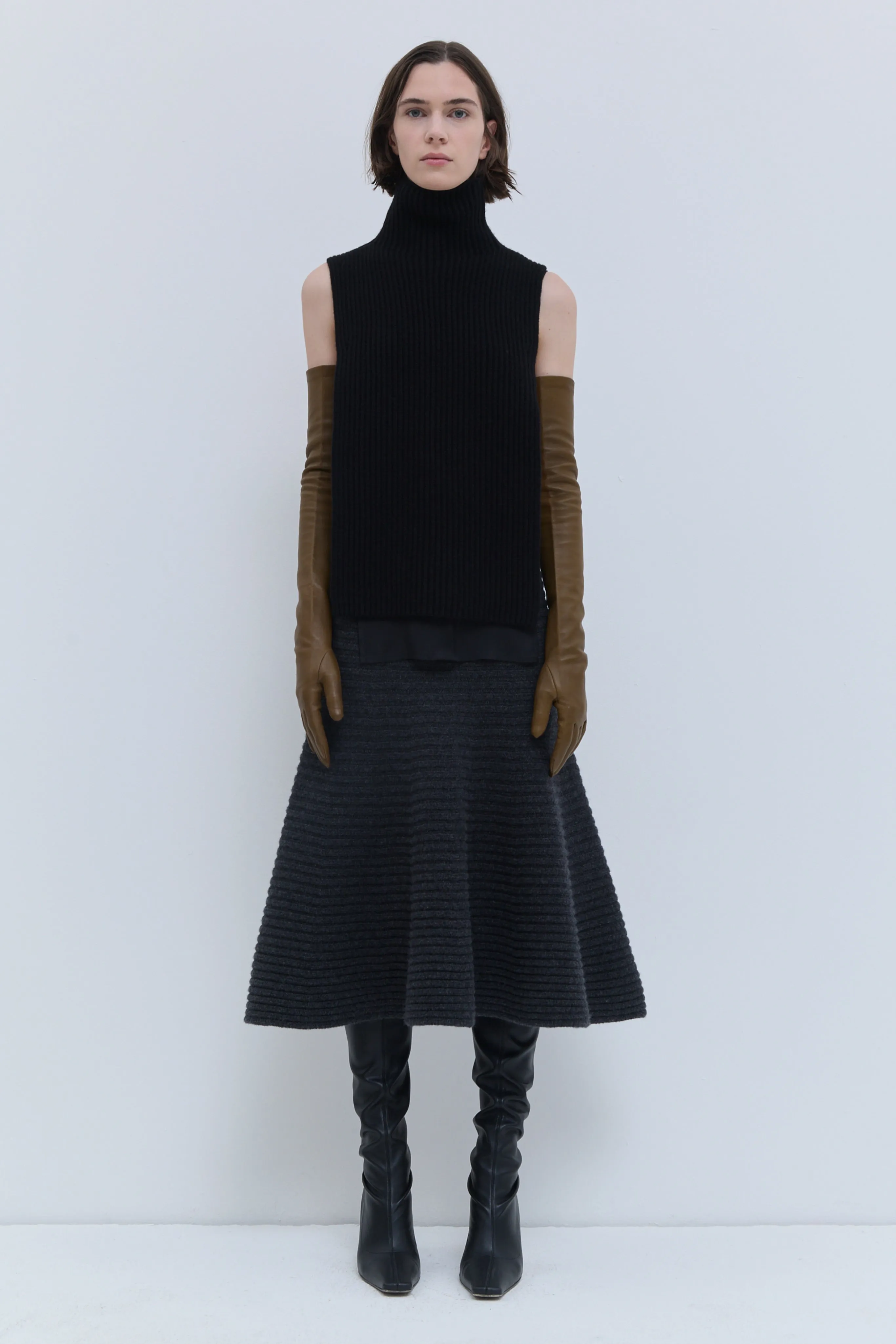 Kawsar Ribbed Knit Bib sold by Christian Wijnants