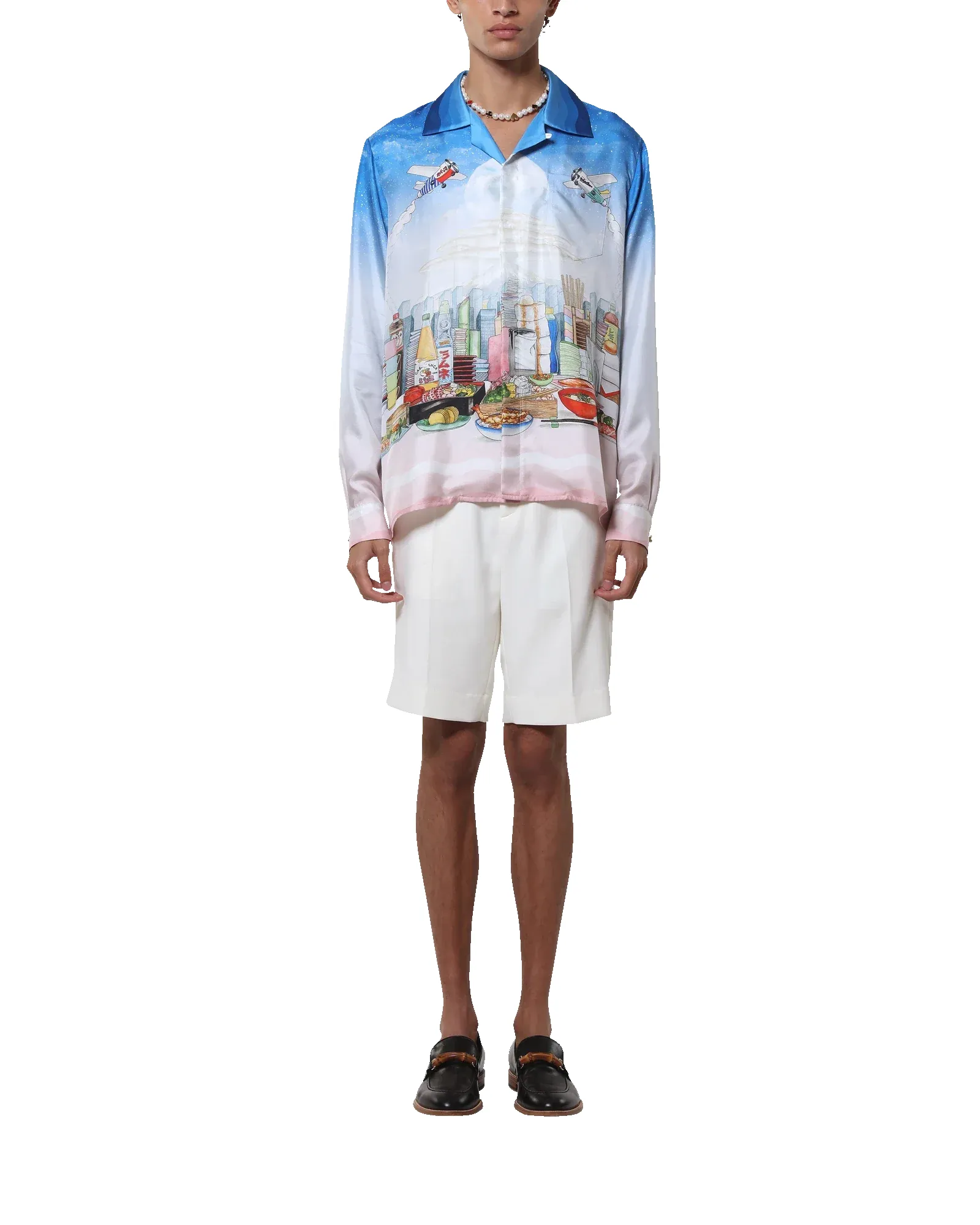 Casa Cafe Long Sleeve Silk Shirt sold by Casablanca product image thumbnail 3