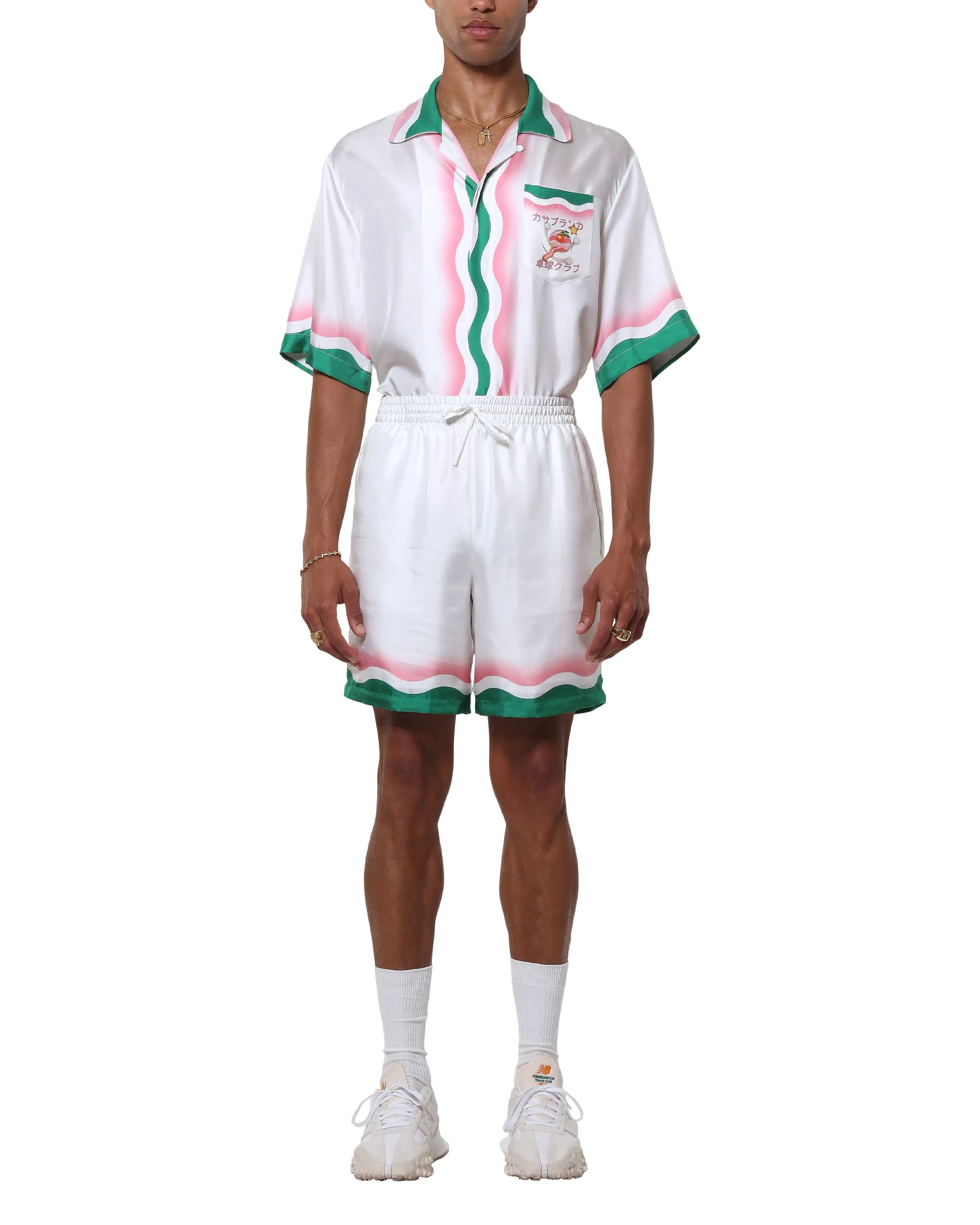 Le Jeu De Ping Pong Silk Shorts sold by Casablanca product image thumbnail 2