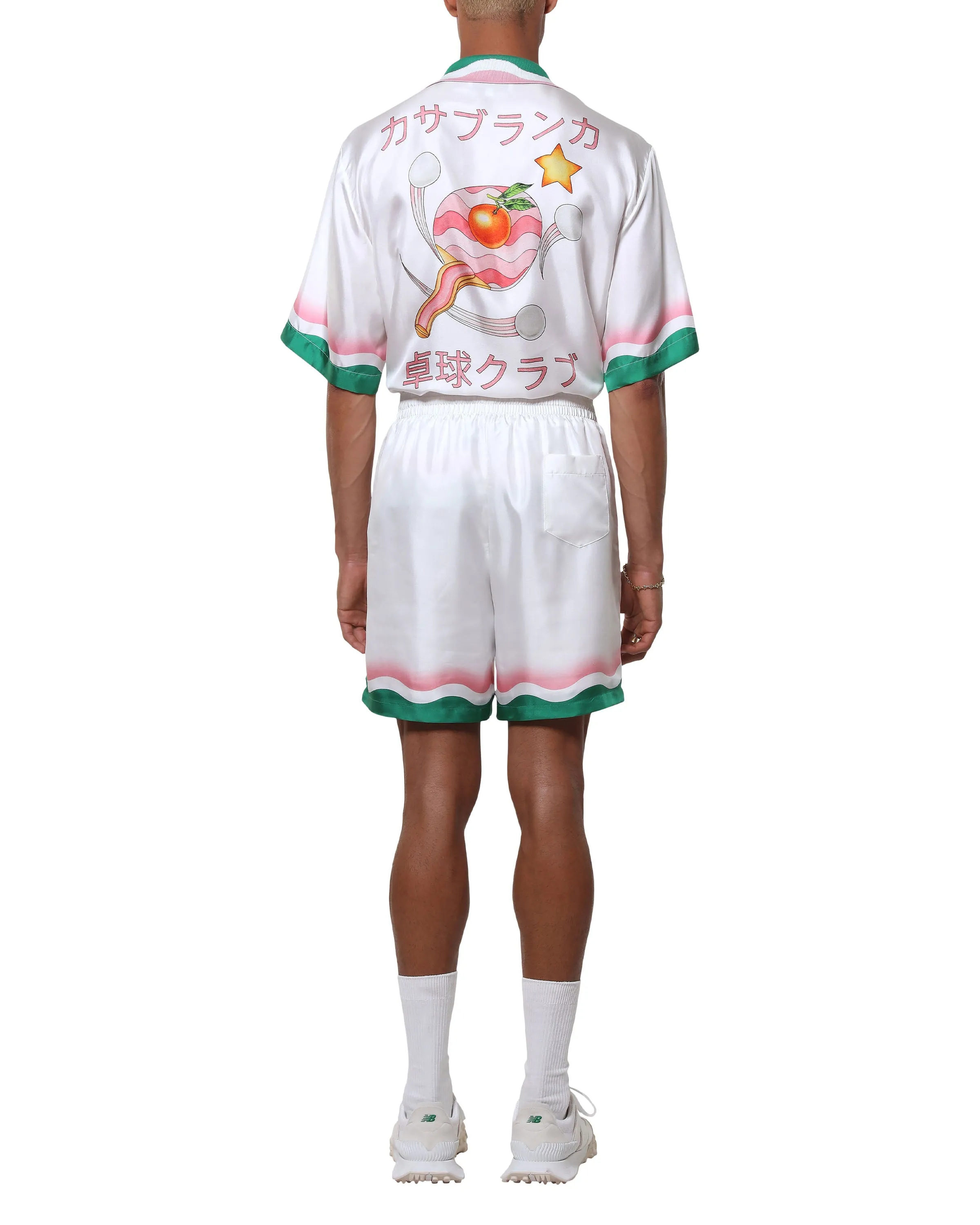 Le Jeu De Ping Pong Silk Shorts sold by Casablanca product image thumbnail 3