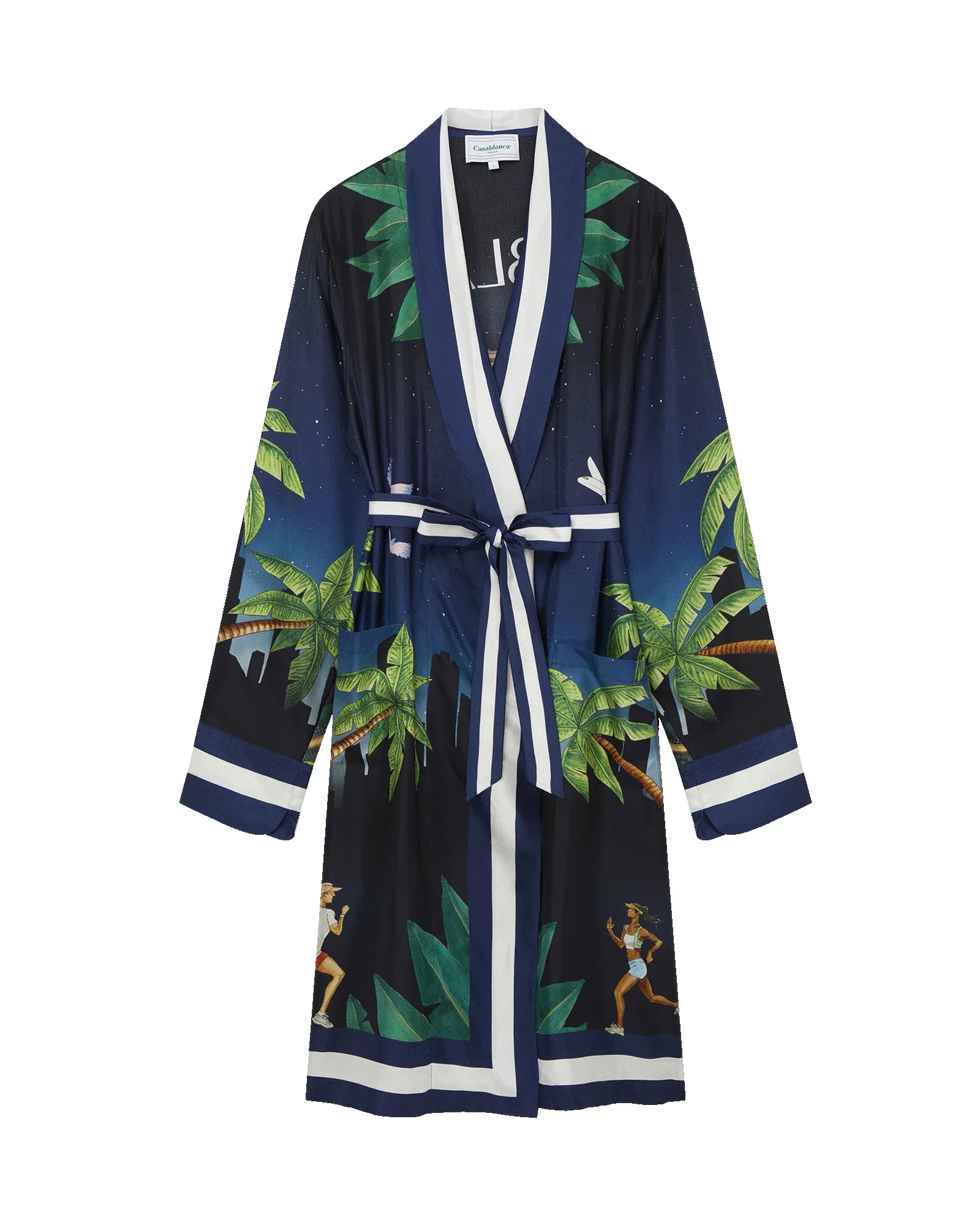 Casablanca Athletic Club Silk Robe sold by Casablanca