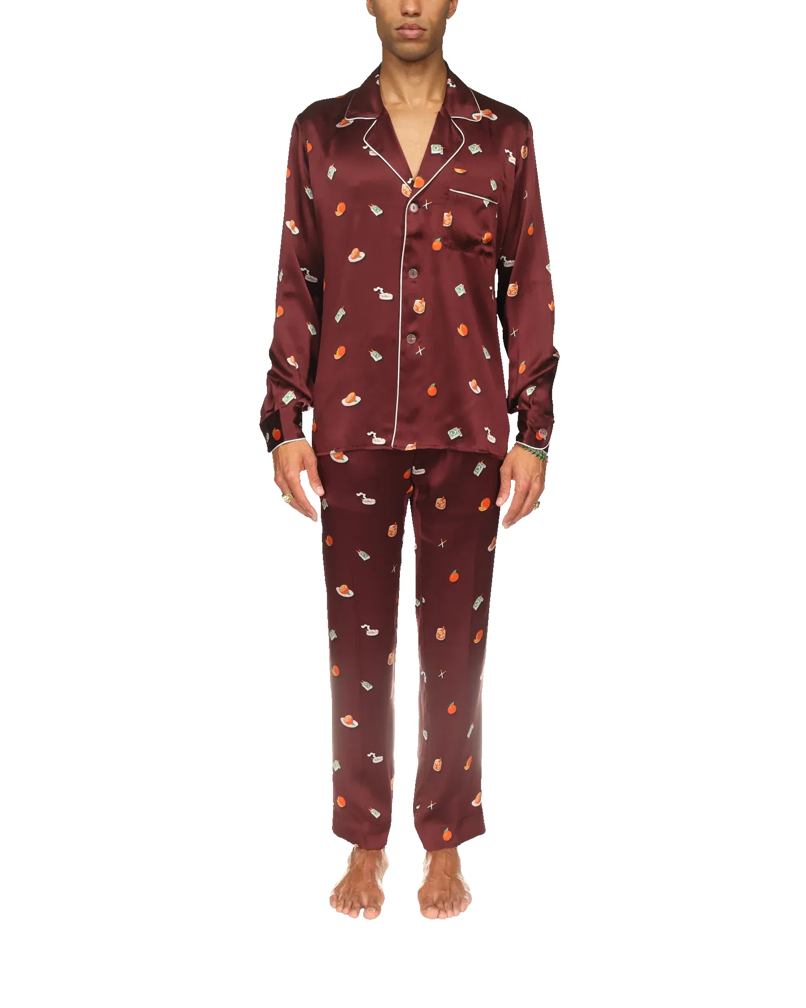 Vices Silk Satin Pyjama Shirt sold by Casablanca product image thumbnail 2