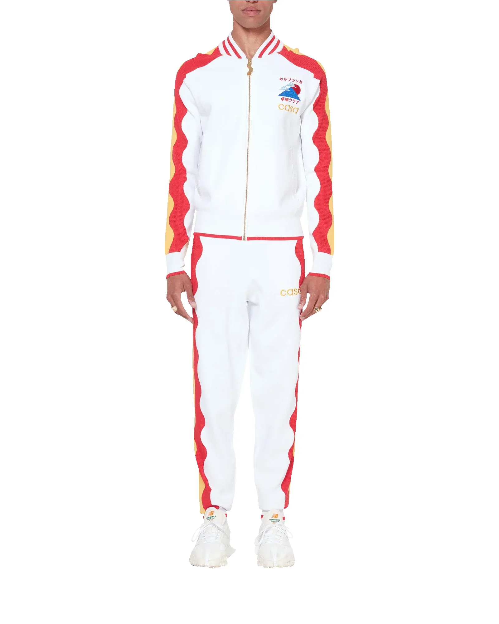 Red Wave Knit Track Jacket sold by Casablanca product image thumbnail 3