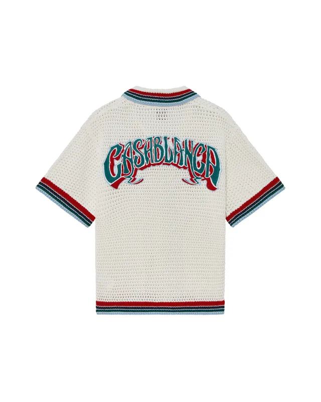 Gothic Short Sleeve Crochet Shirt sold by Casablanca