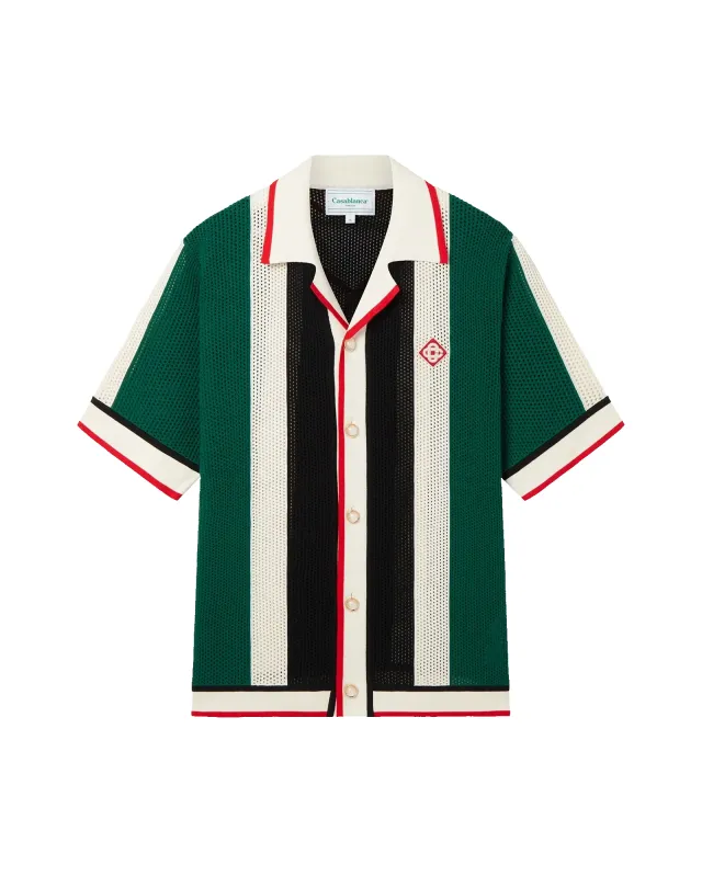 Striped Mesh Shirt made by Casablanca