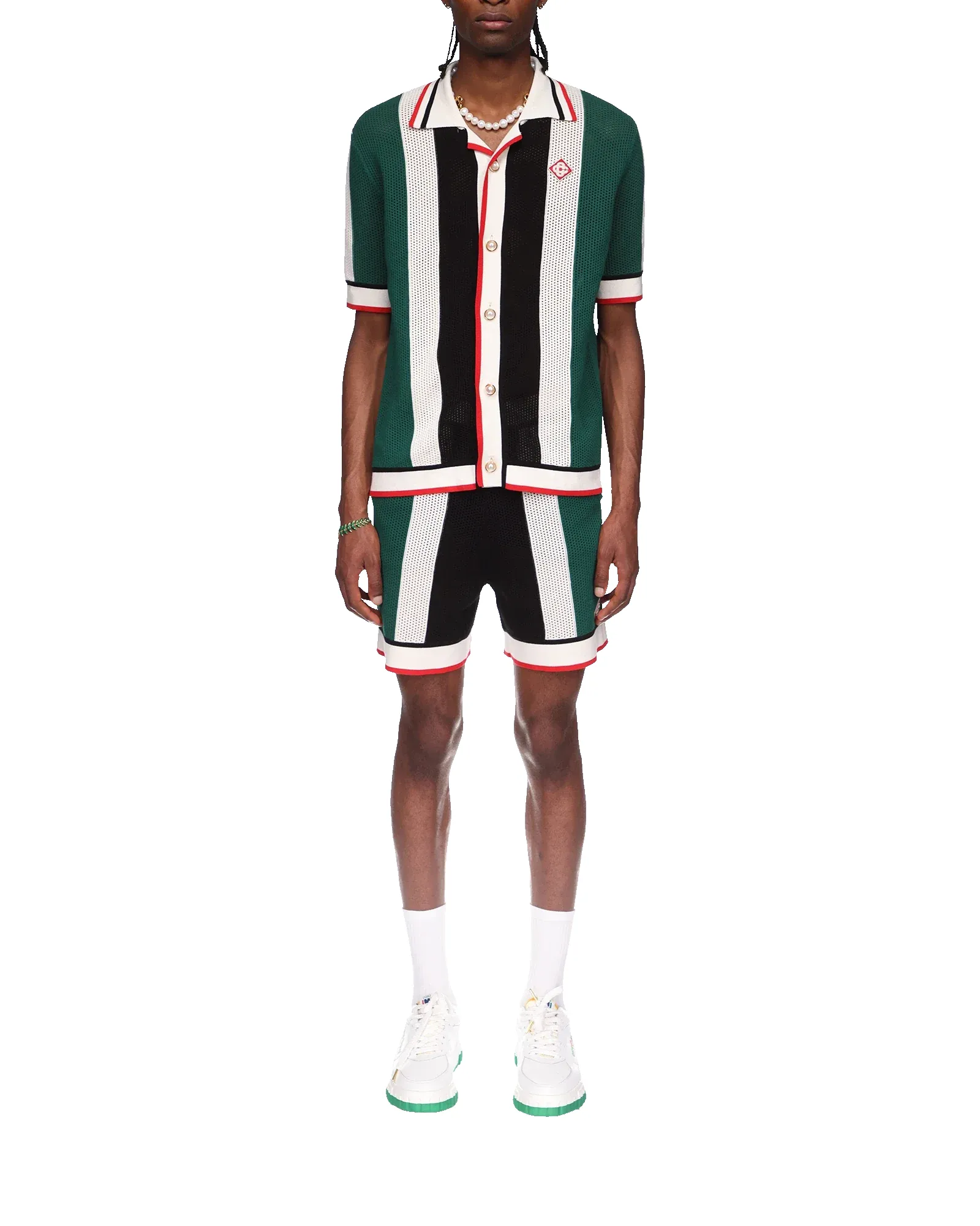 Striped Mesh Shirt sold by Casablanca product image thumbnail 2